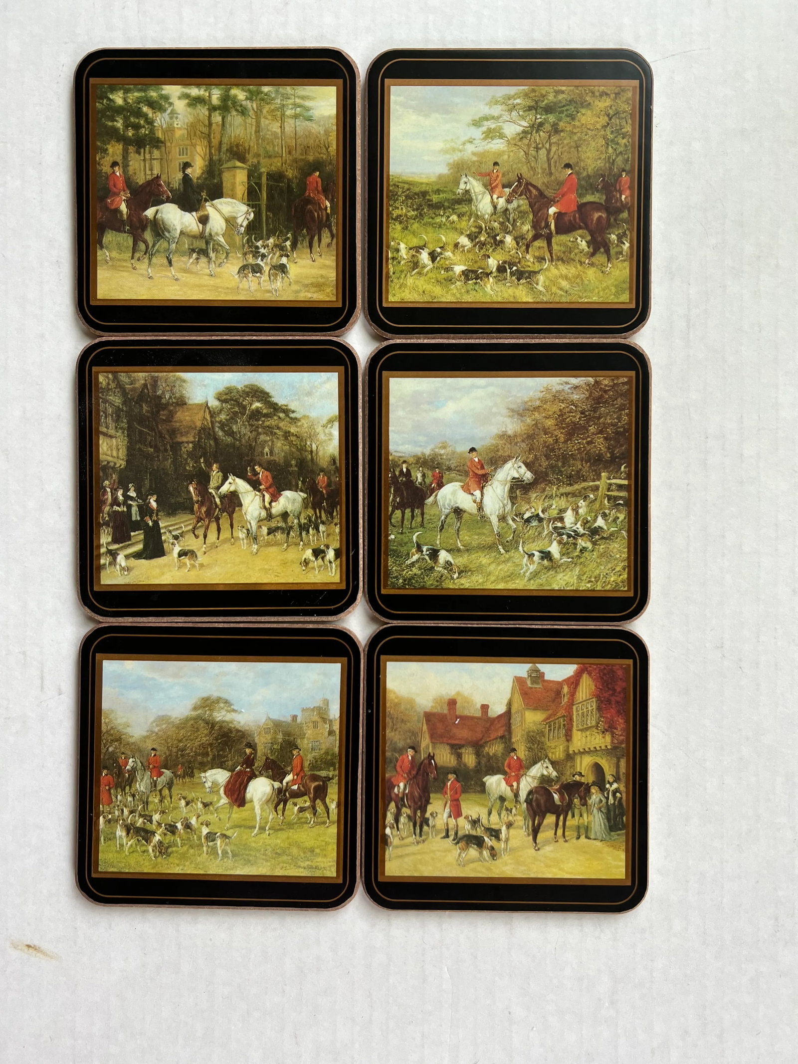 English Tally Ho Horse & Hound Coasters - 2