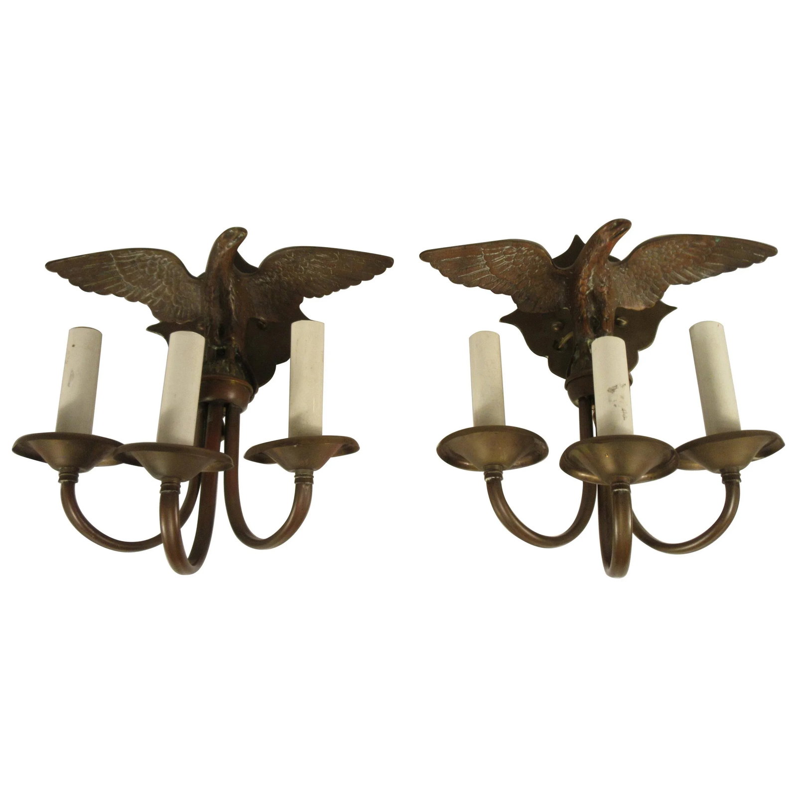 1950s Bronze Eagle Sconces - a Pair - 11