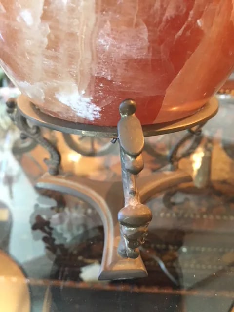 Marble Egg With Brass Stand - 2