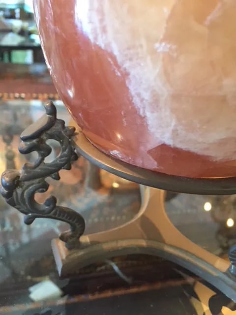 Marble Egg With Brass Stand - 5