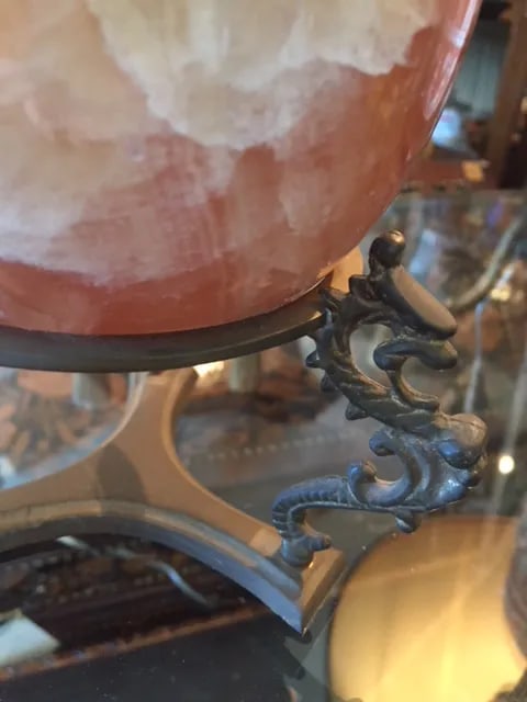 Marble Egg With Brass Stand - 7