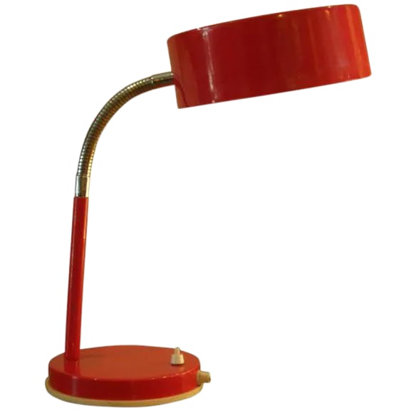 1960s Italian Table Lamp: Neck is 360 adjustable Diameter 10 inches Condition: Alterations: Original Condition Unaltered Imperfections: Some Imperfections Condition Notes: vintage Origin: Italy Materials & Techniques: