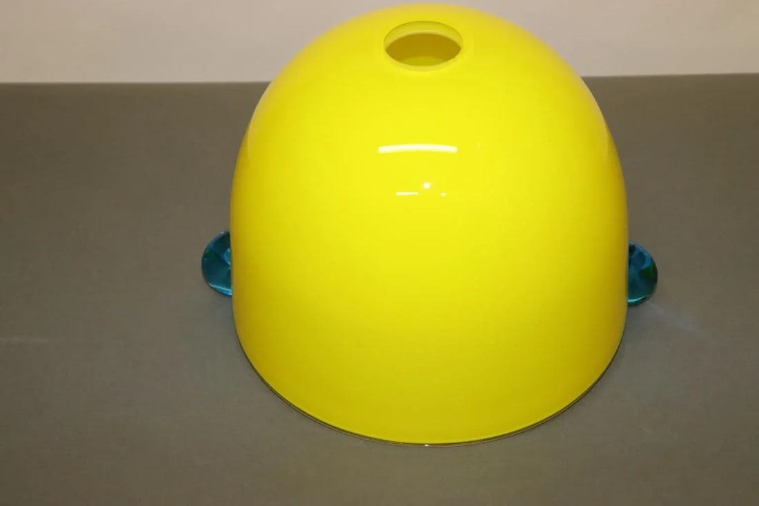 Mid-Century Modern Pendant Lamp Murano Yellow Glass - 10