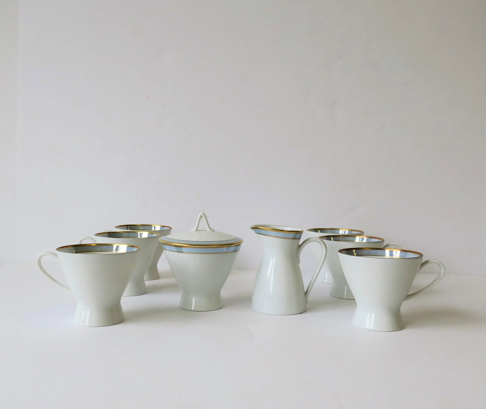 Midcentury Modern White Porcelain Coffee or Tea Set by Rosenthal - 3