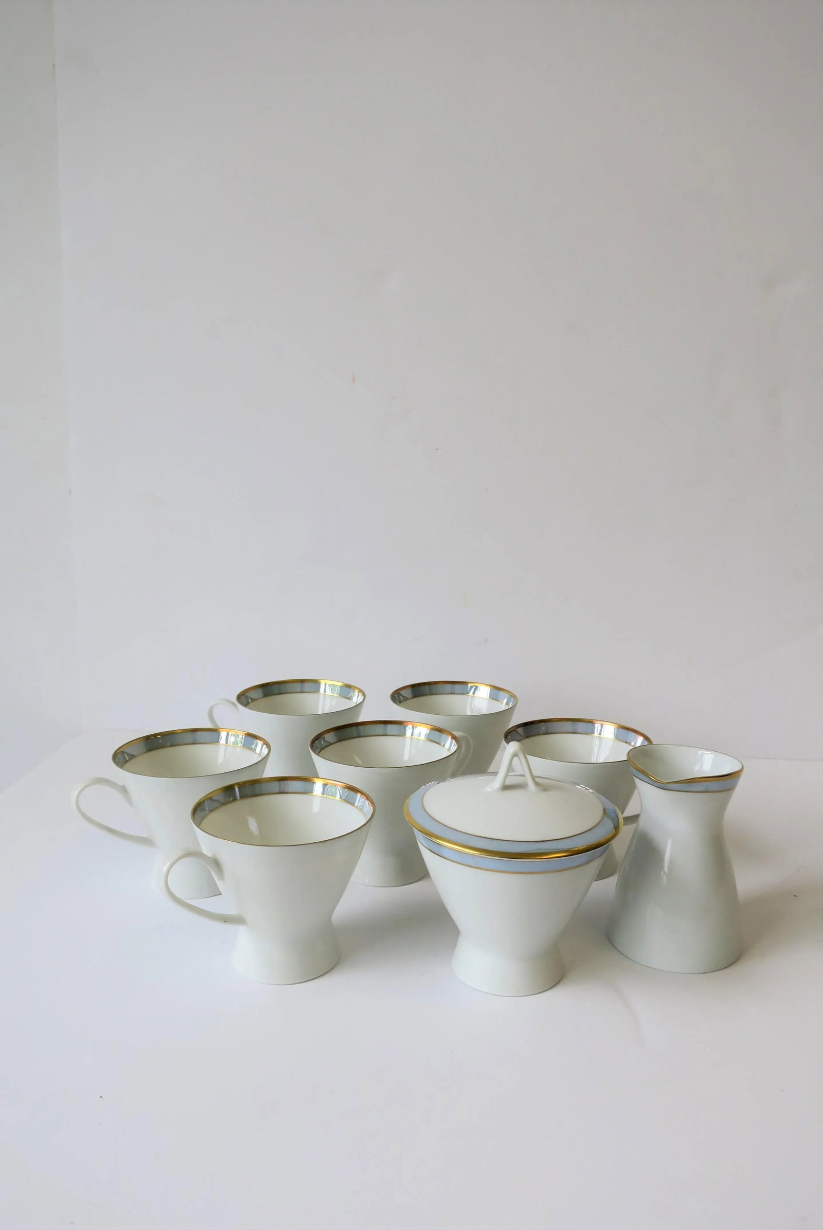 Midcentury Modern White Porcelain Coffee or Tea Set by Rosenthal - 5