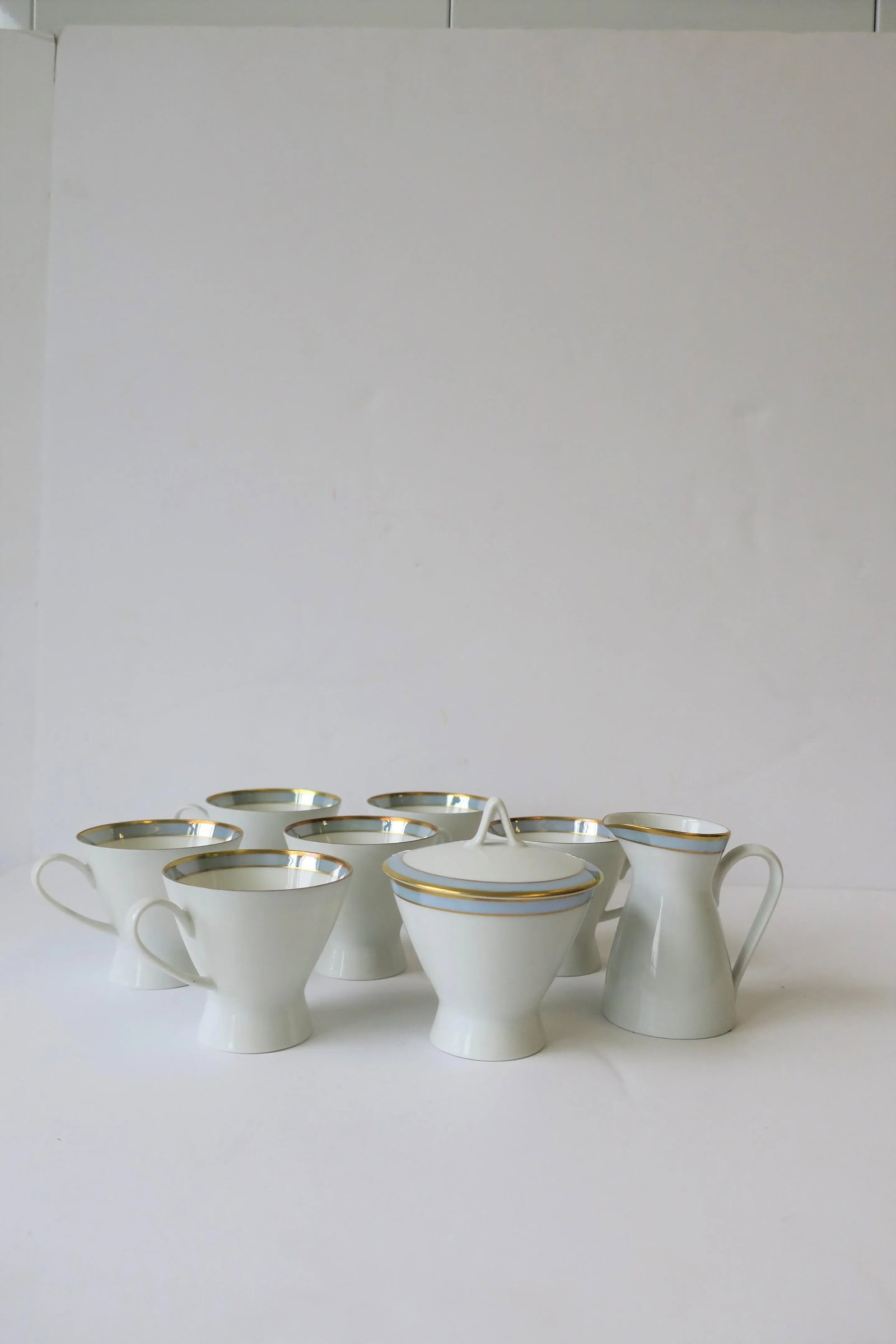 Midcentury Modern White Porcelain Coffee or Tea Set by Rosenthal - 6