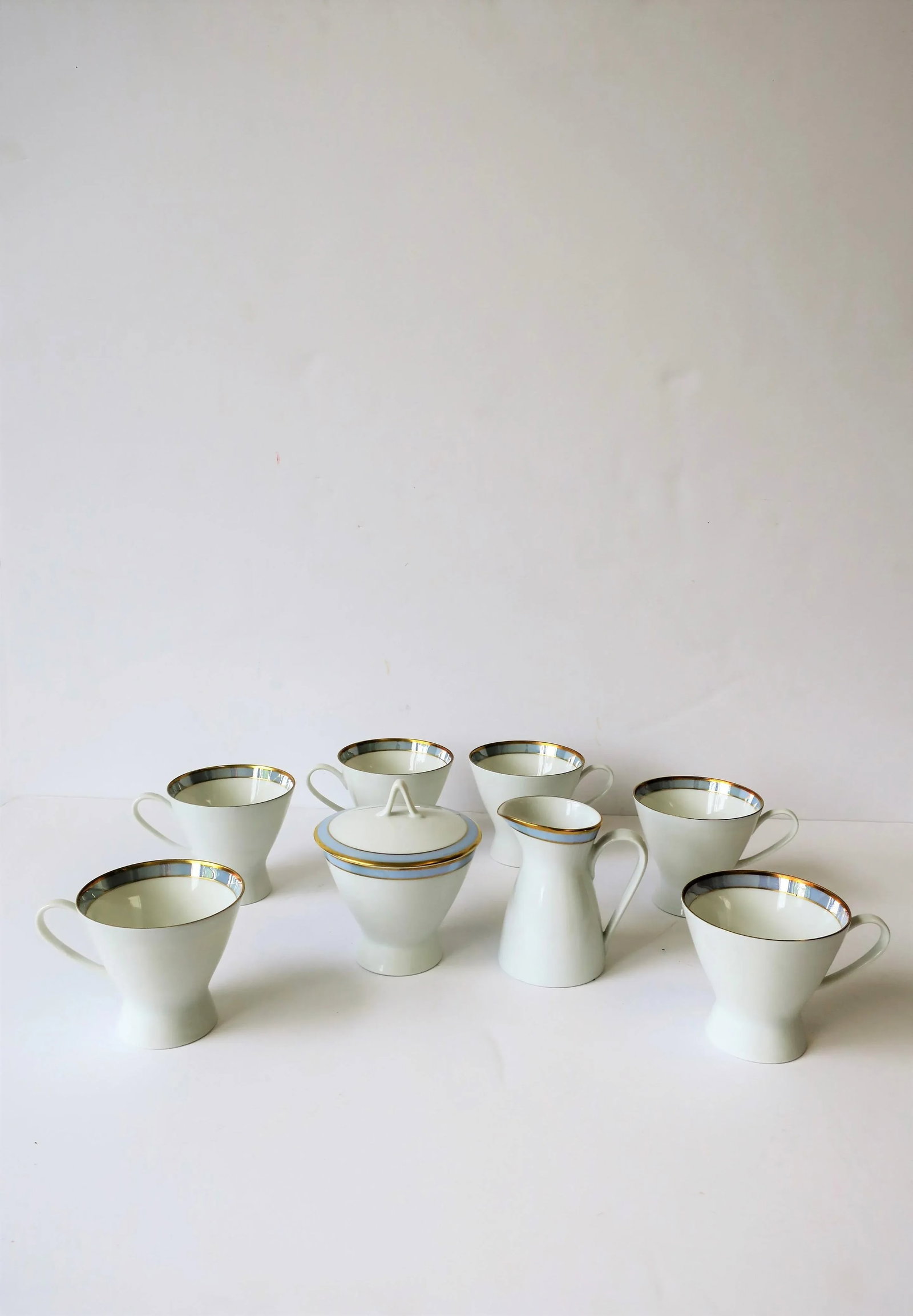 Midcentury Modern White Porcelain Coffee or Tea Set by Rosenthal - 7