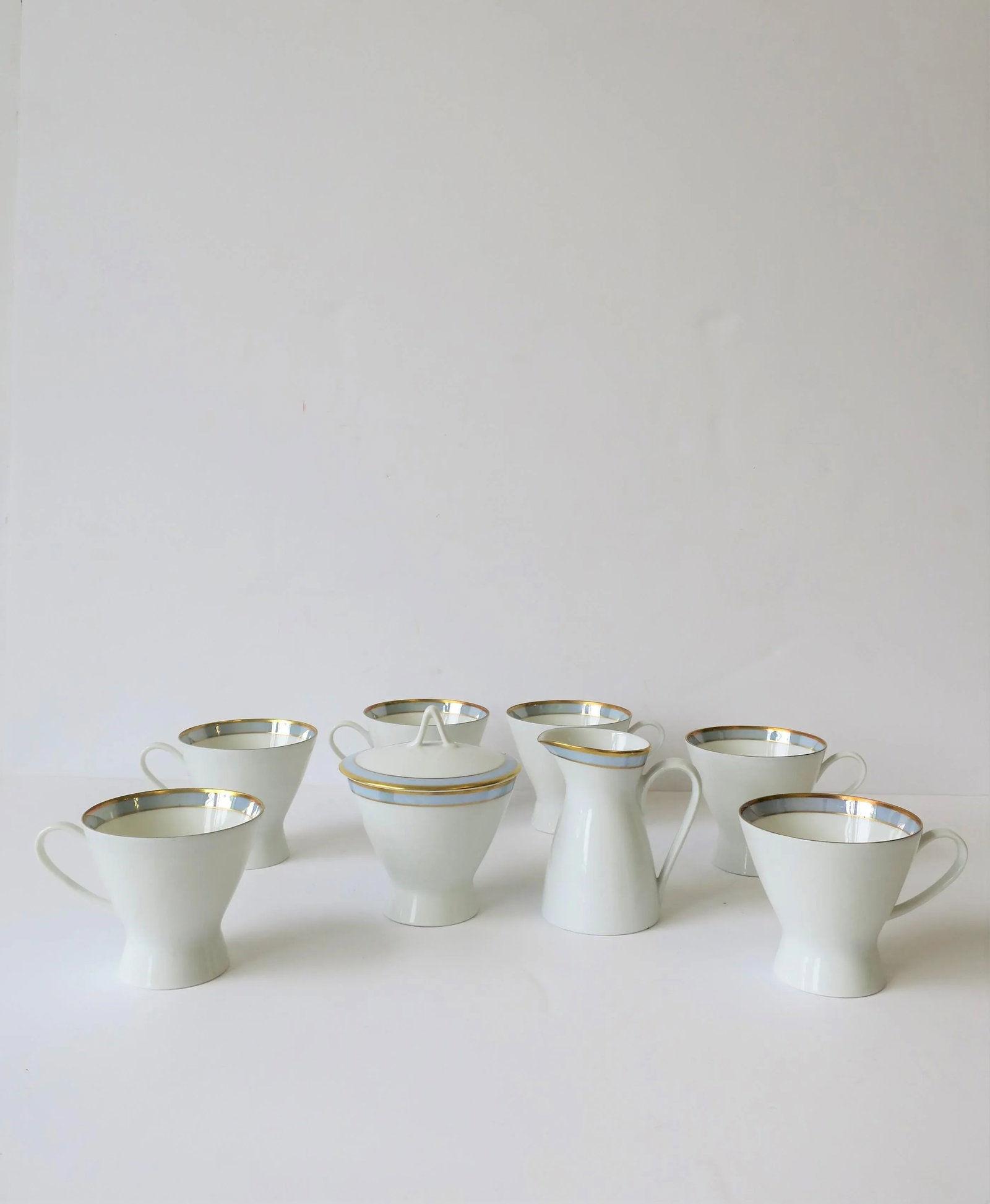 Midcentury Modern White Porcelain Coffee or Tea Set by Rosenthal - 8