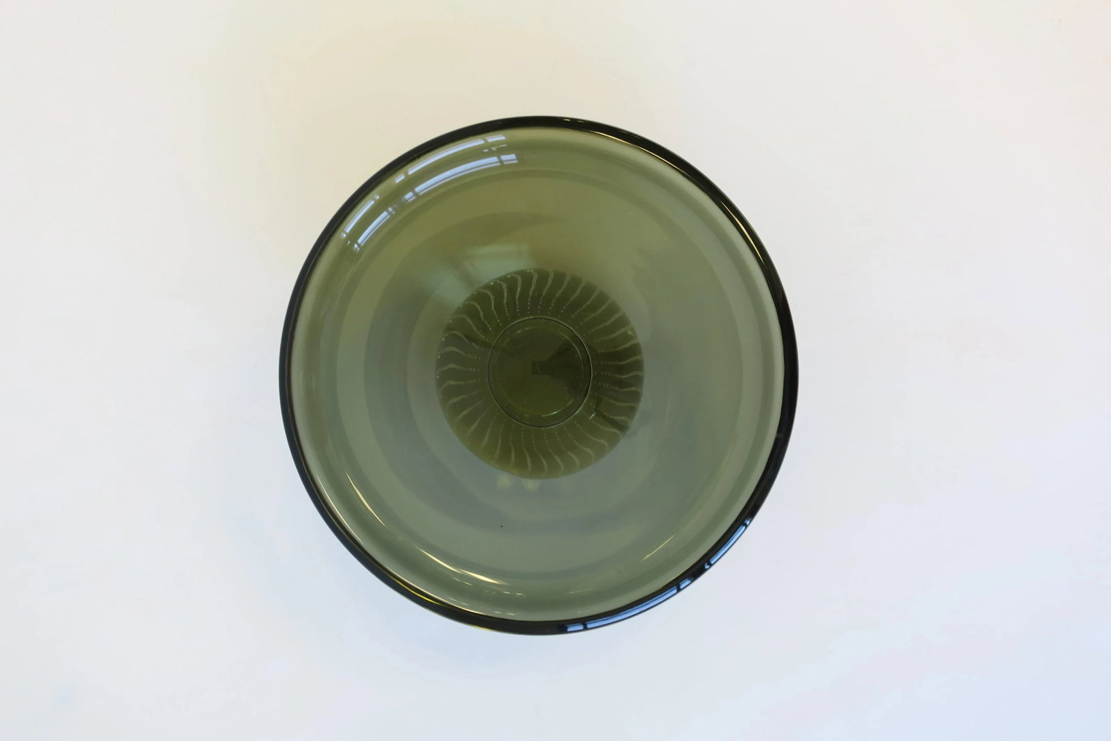Scandinavian Modern Art Glass Tazza, Compote, or Dessert Pedestal - 8