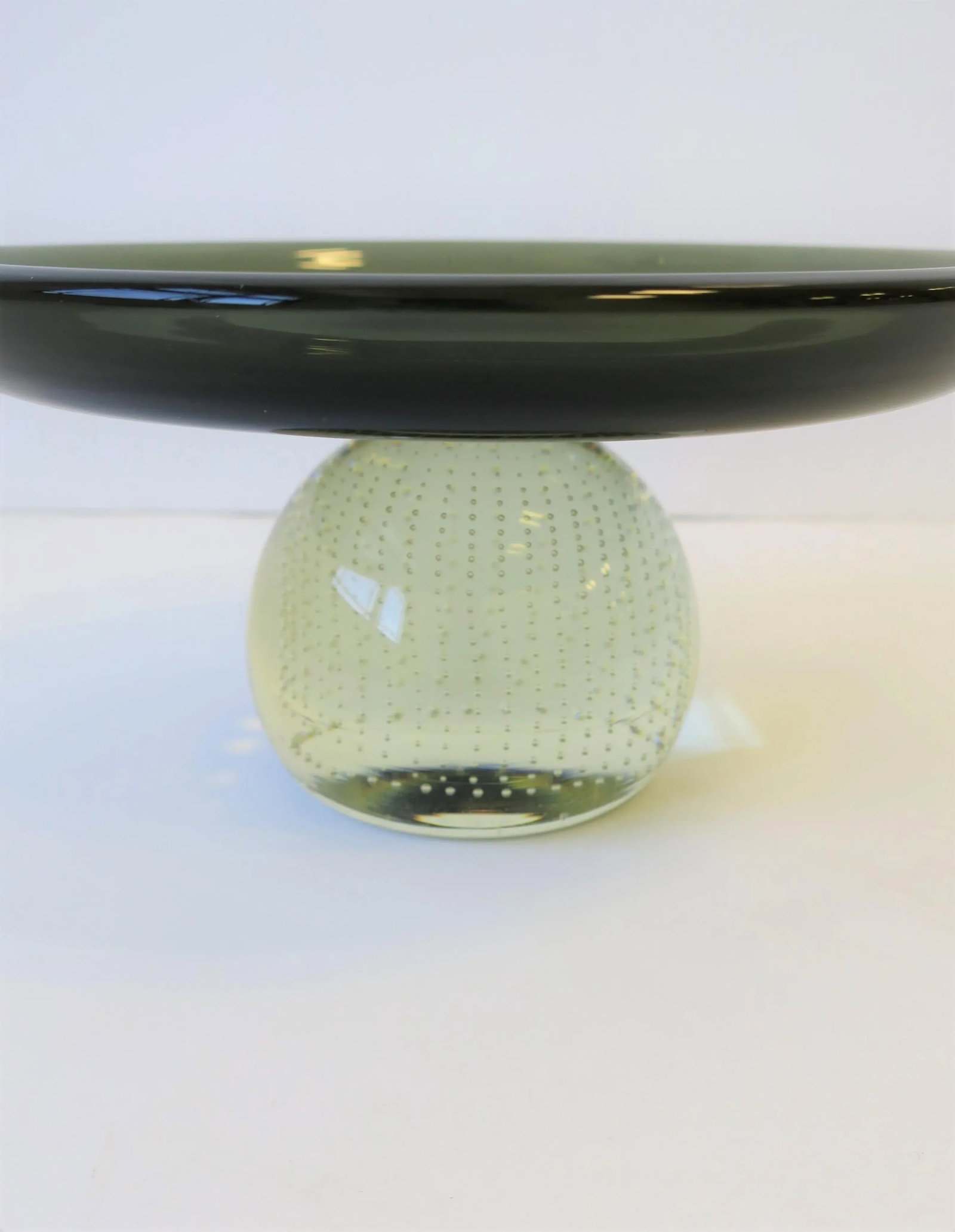 Scandinavian Modern Art Glass Tazza, Compote, or Dessert Pedestal - 9