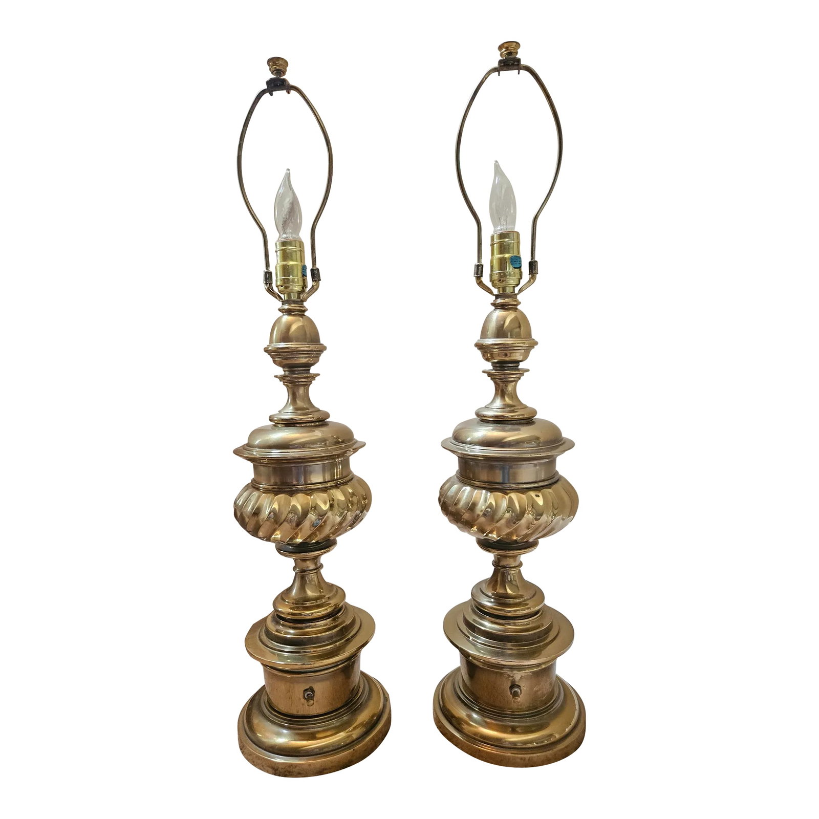 Vintage Stiffel Brass Table Lamps - a Pair (1 of 8)