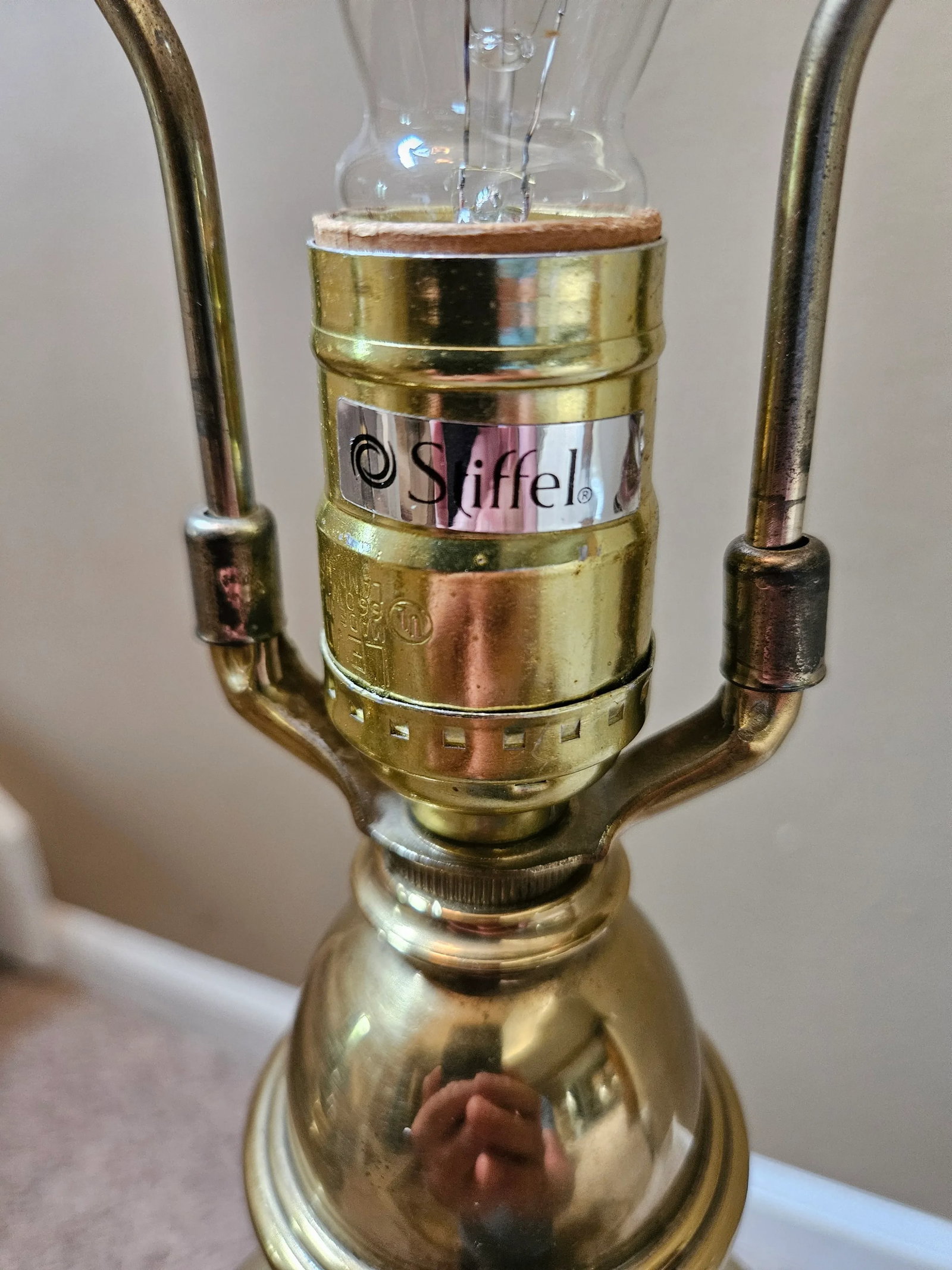 Vintage Stiffel Brass Table Lamps - a Pair - 2
