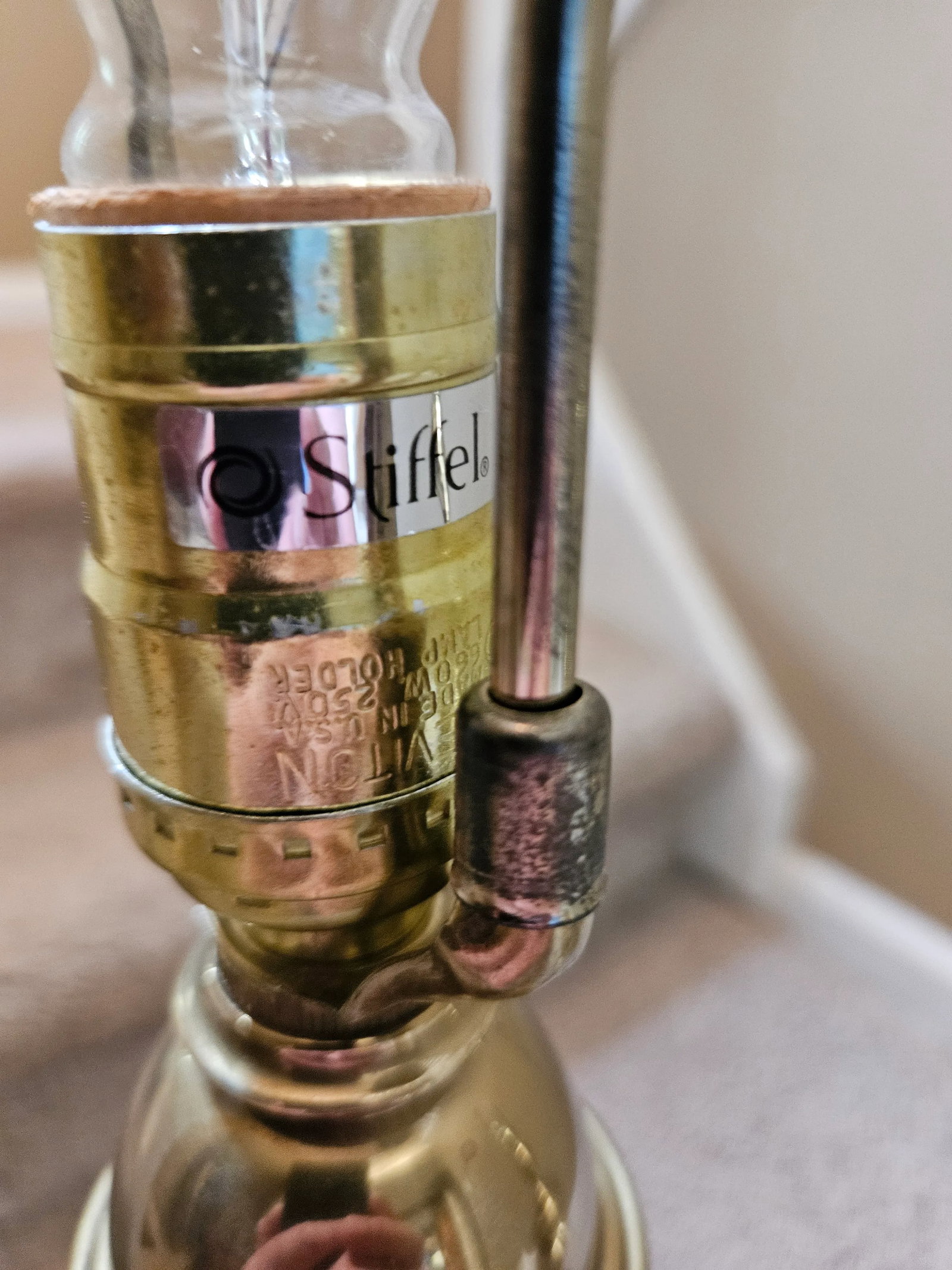 Vintage Stiffel Brass Table Lamps - a Pair - 4