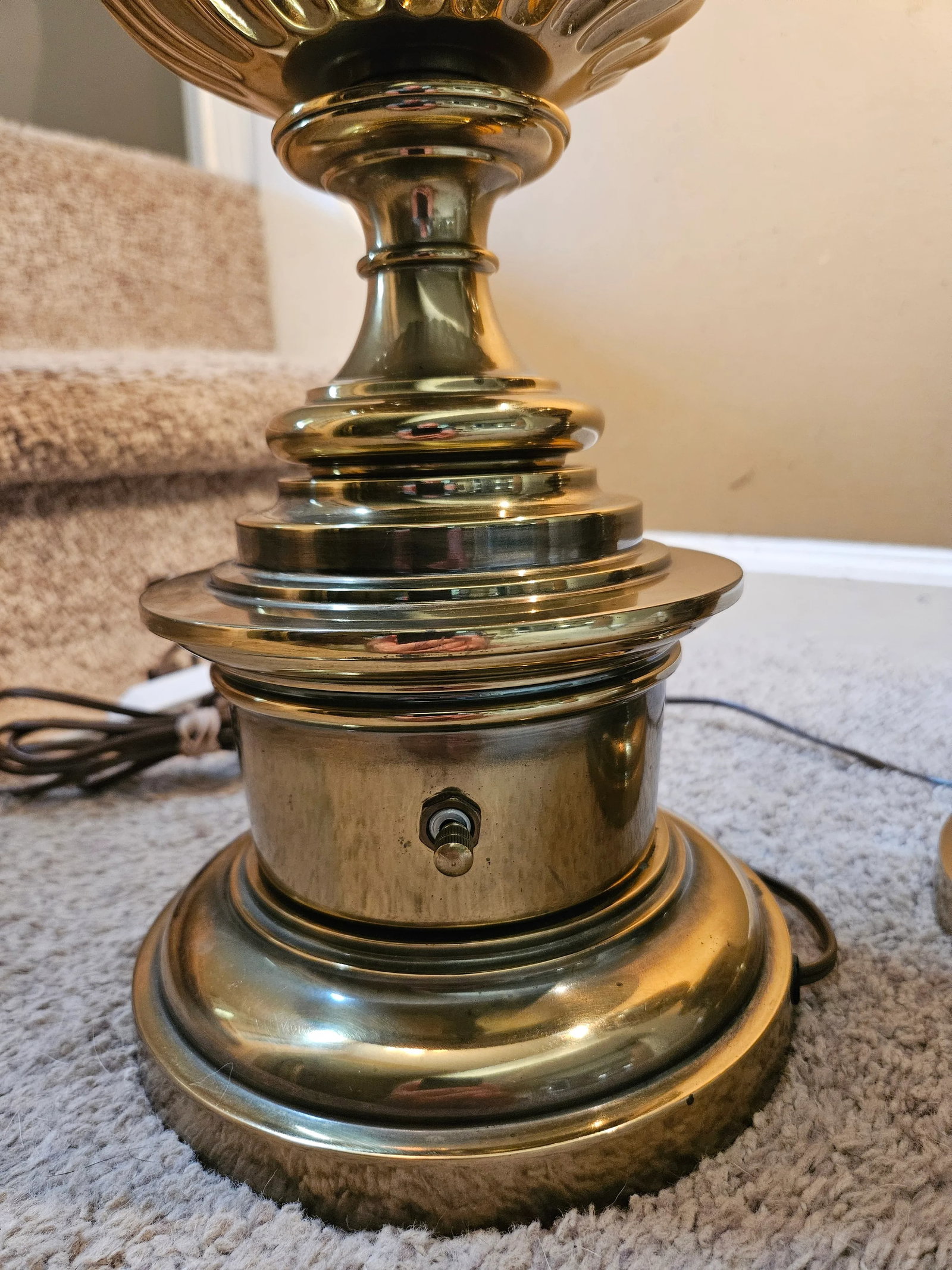 Vintage Stiffel Brass Table Lamps - a Pair - 5