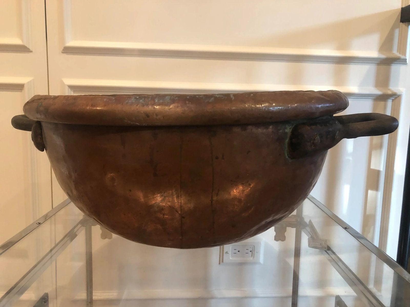 Large Antique French Copper Bowl - 7