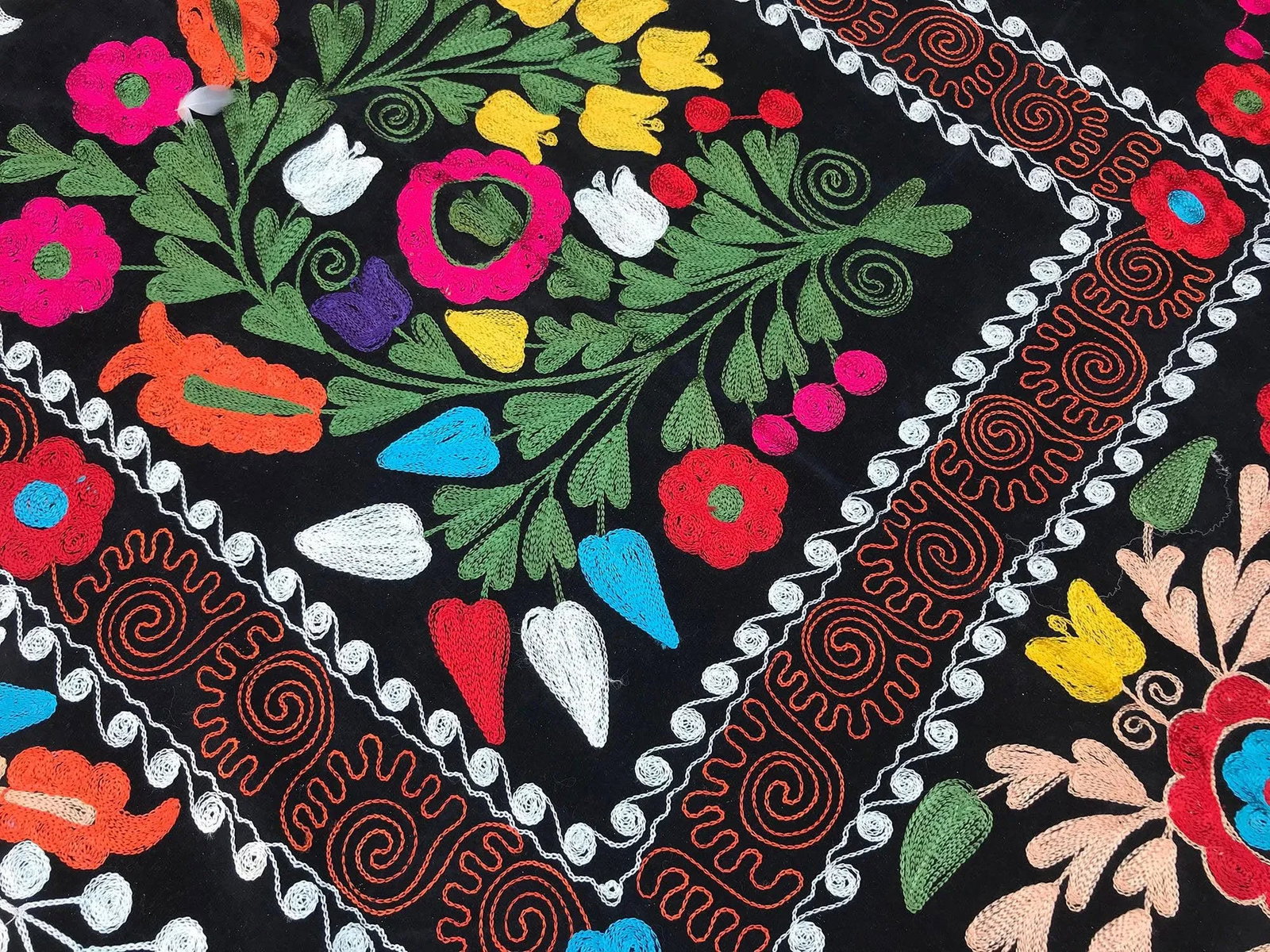 Velvet Suzani Boho Wall Hanging/Throw - 5