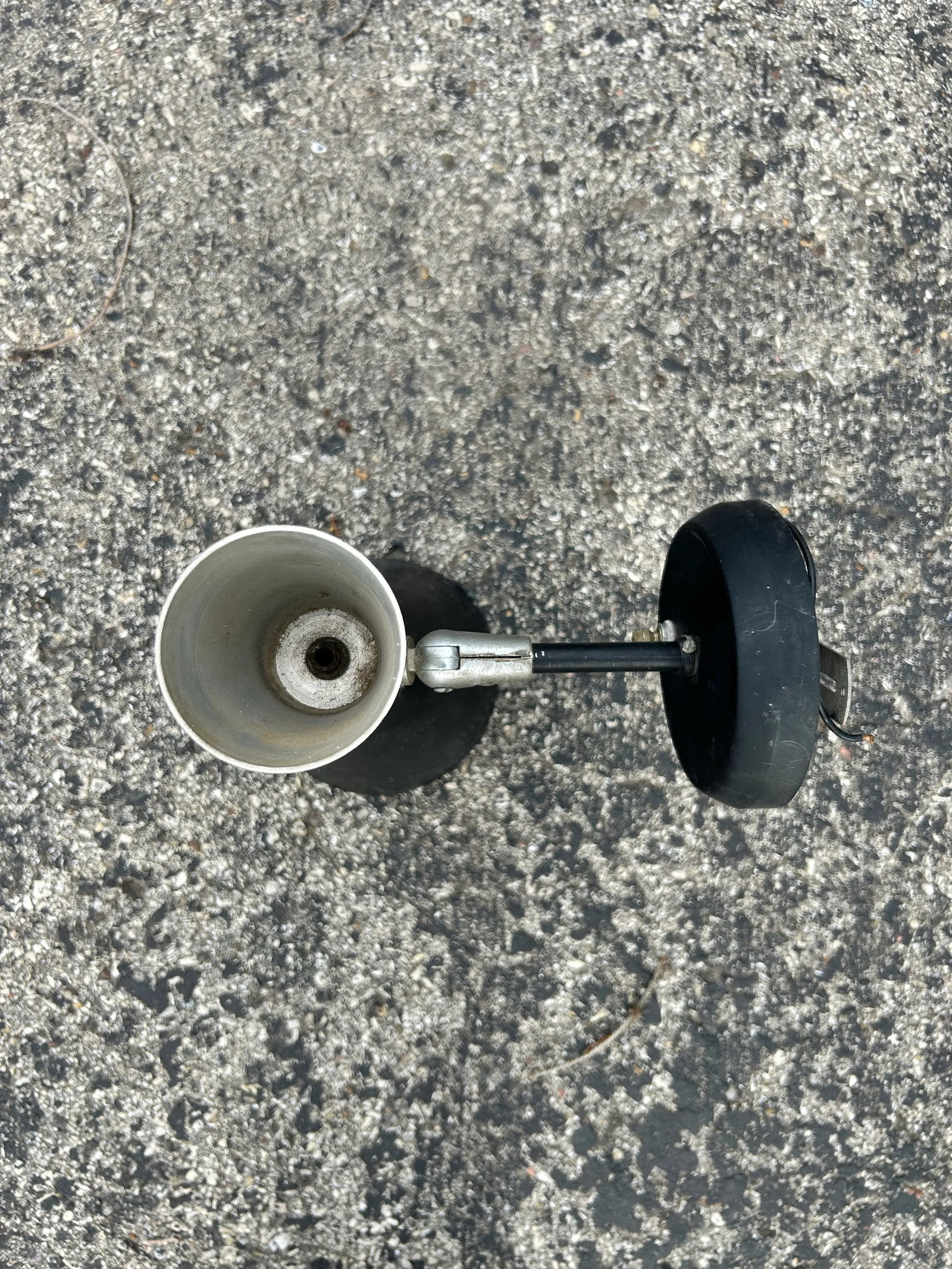Mid 20th Century Black Double Cone Hourglass Sconce Light Fixture - 5