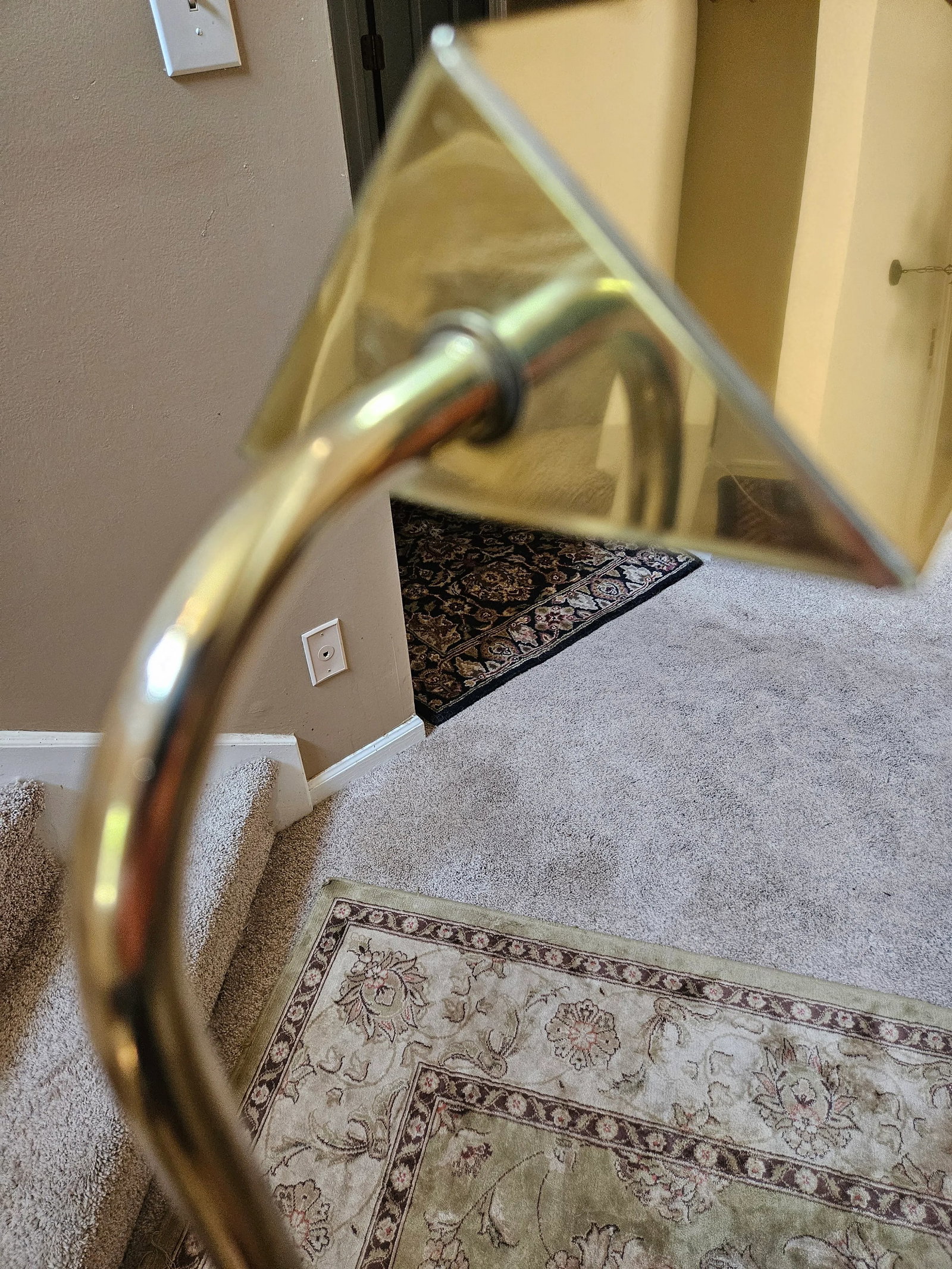 Adjustable Mid-Century Brass Floor Lamp - 5