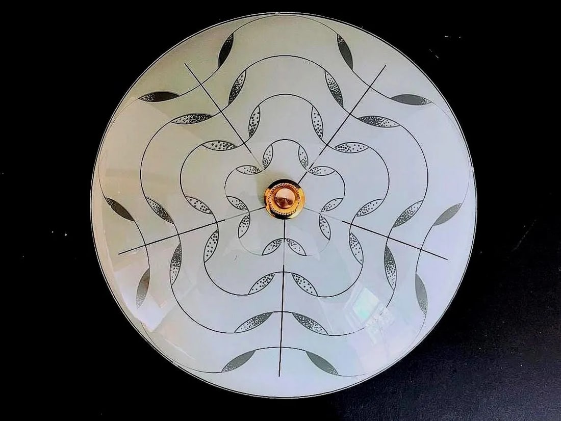 Modern Floral Flush Light, C1970 - 2
