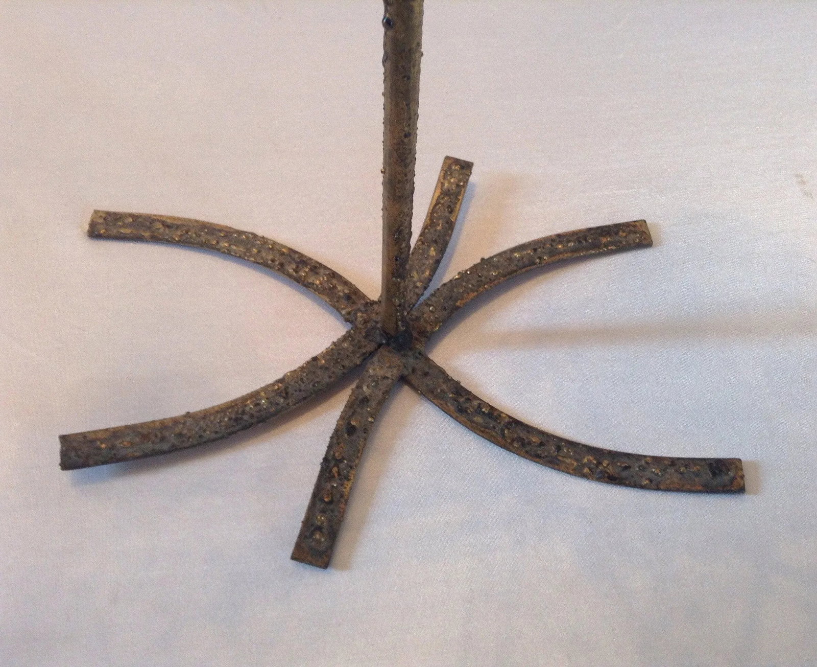 Vintage Mid-Century Brutalist Free Standing Metal Work Tree Sculpture by C. Jere Rain Drop - 8