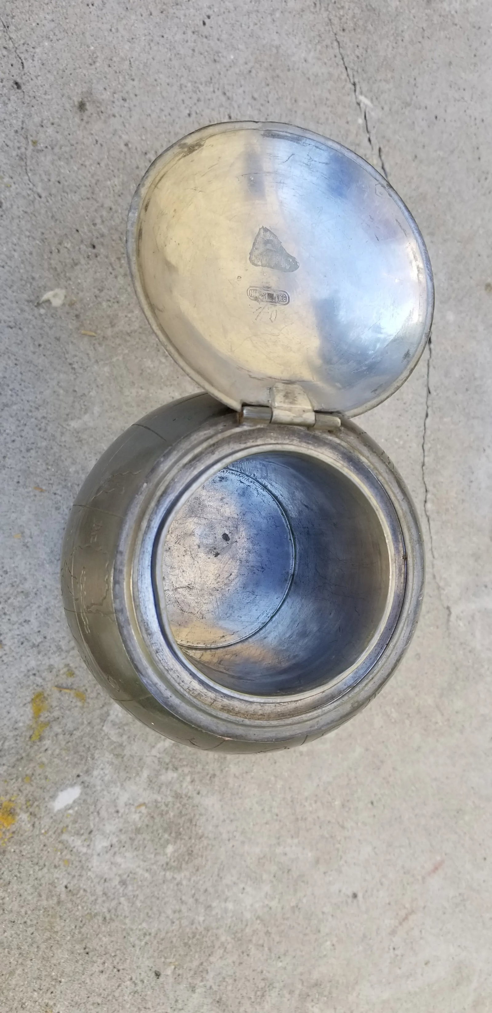 Antique Globe Tea Caddy - 3