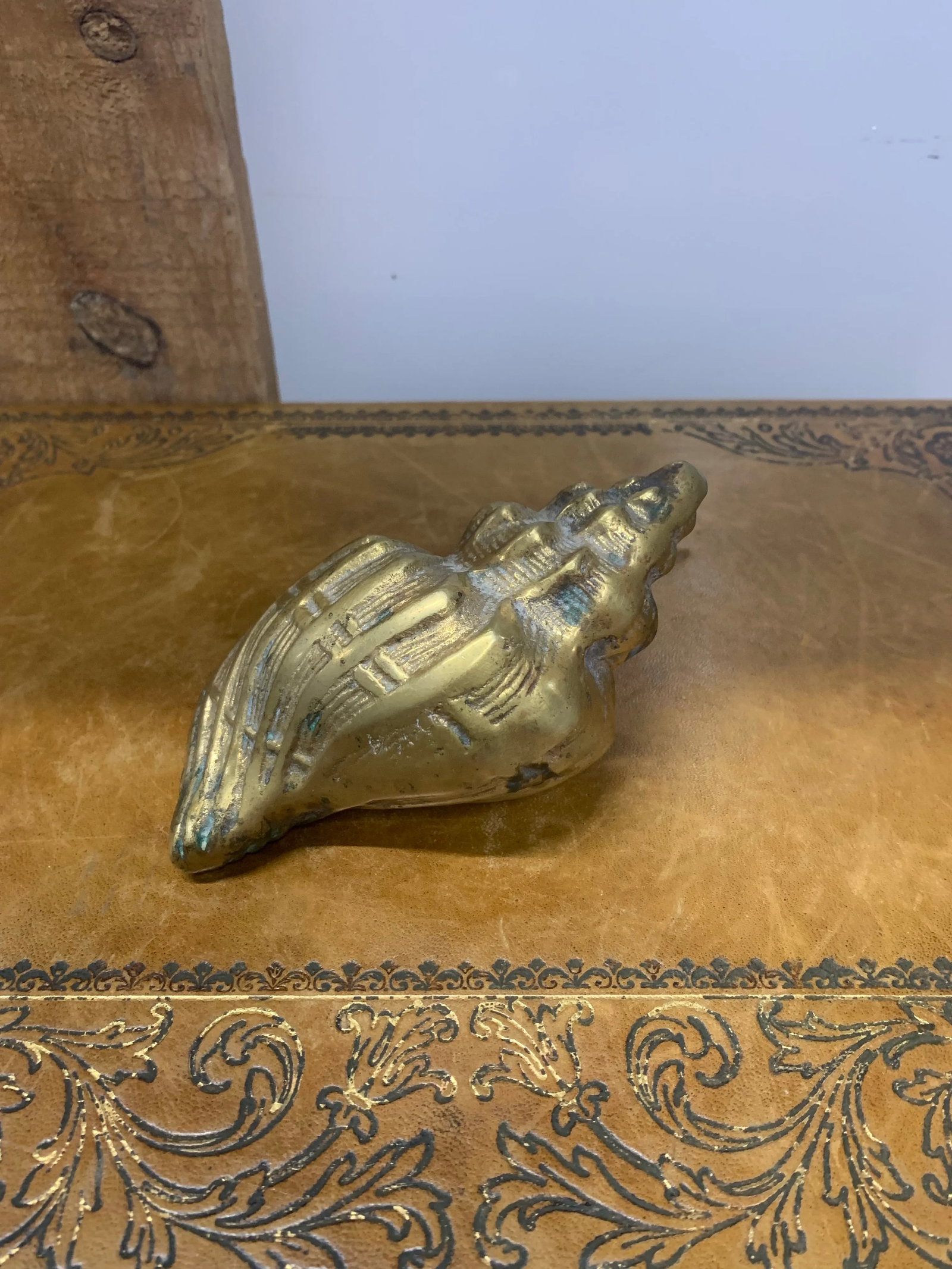 Vintage Set of 3 Brass Sea Shell Sculptures - 8