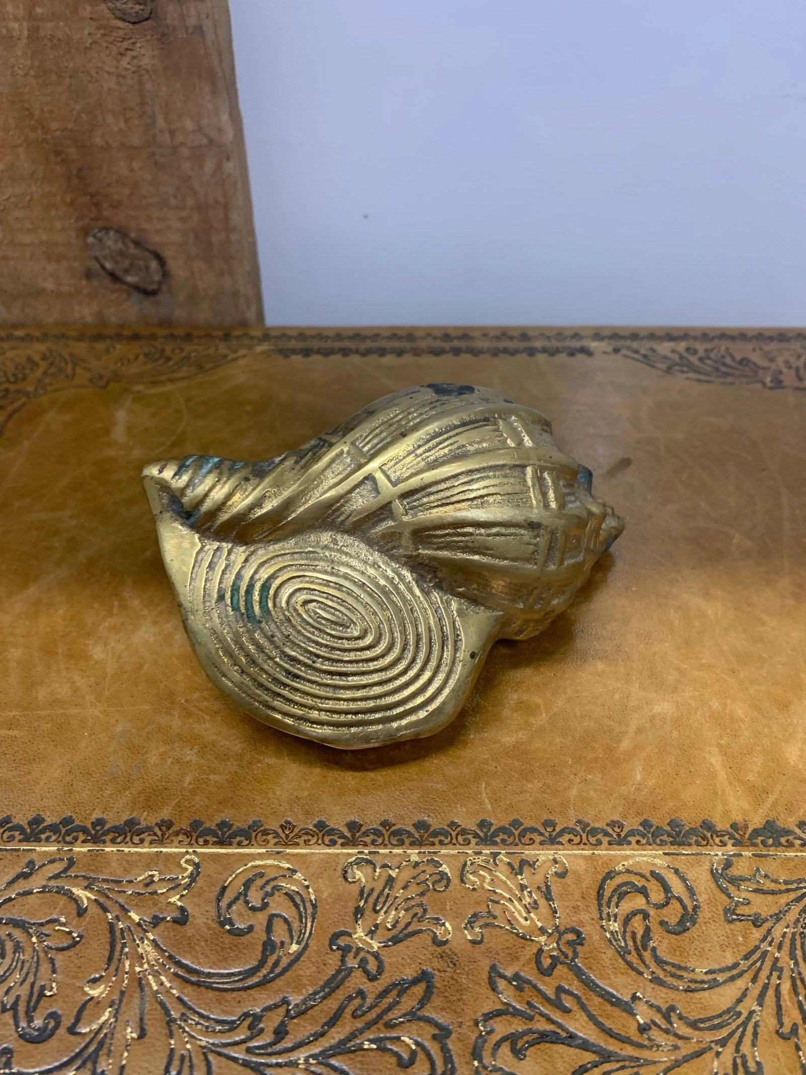 Vintage Set of 3 Brass Sea Shell Sculptures - 9