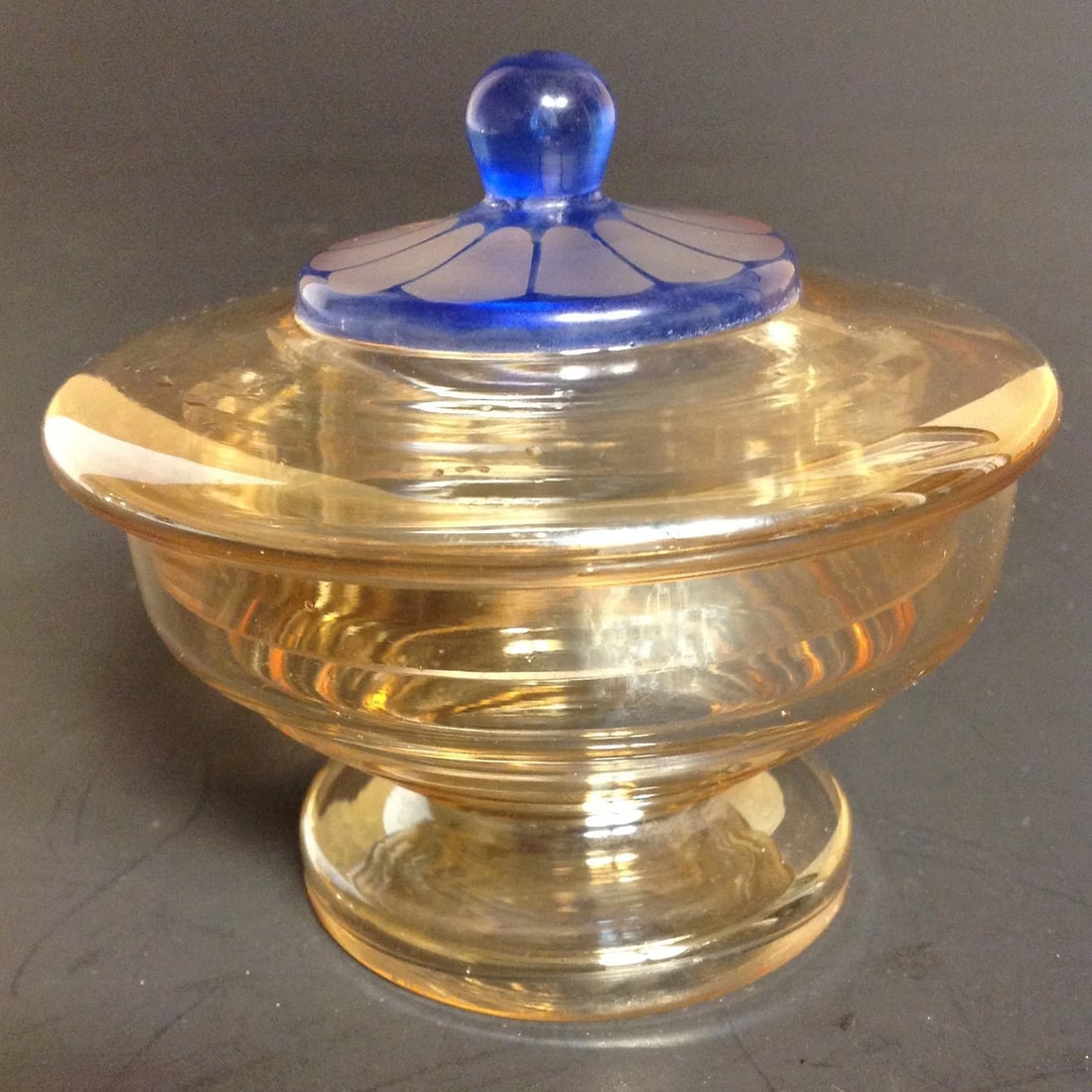 Vintage Art Deco Iridescent Czech Glass Candy Dish - 2
