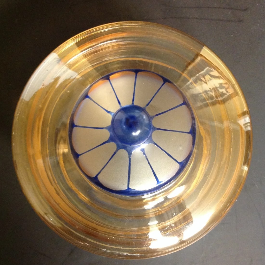 Vintage Art Deco Iridescent Czech Glass Candy Dish - 3
