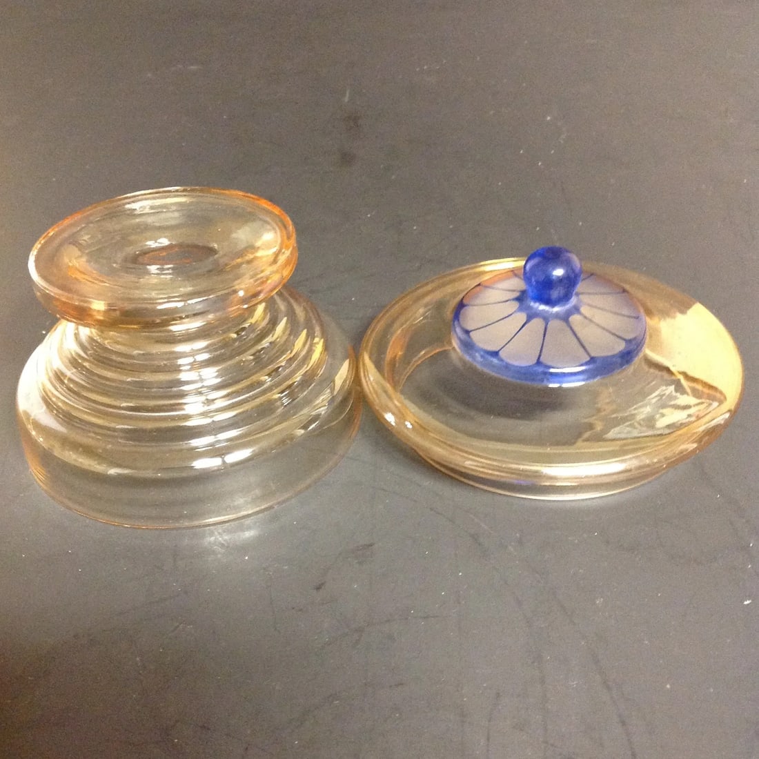 Vintage Art Deco Iridescent Czech Glass Candy Dish - 4