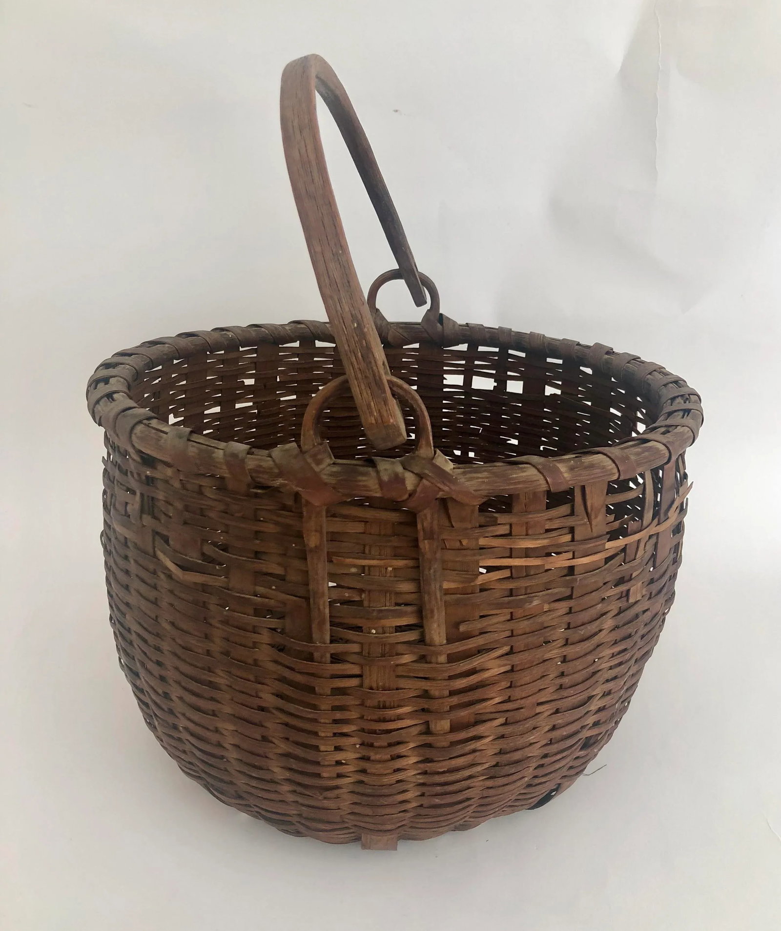 Antique New England Swing Handle Basket - 3