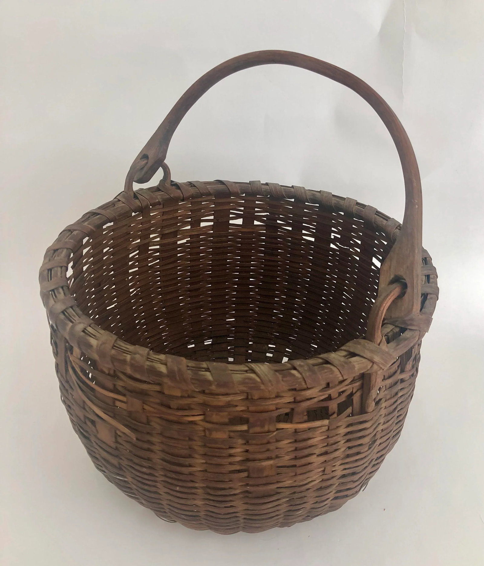 Antique New England Swing Handle Basket - 5