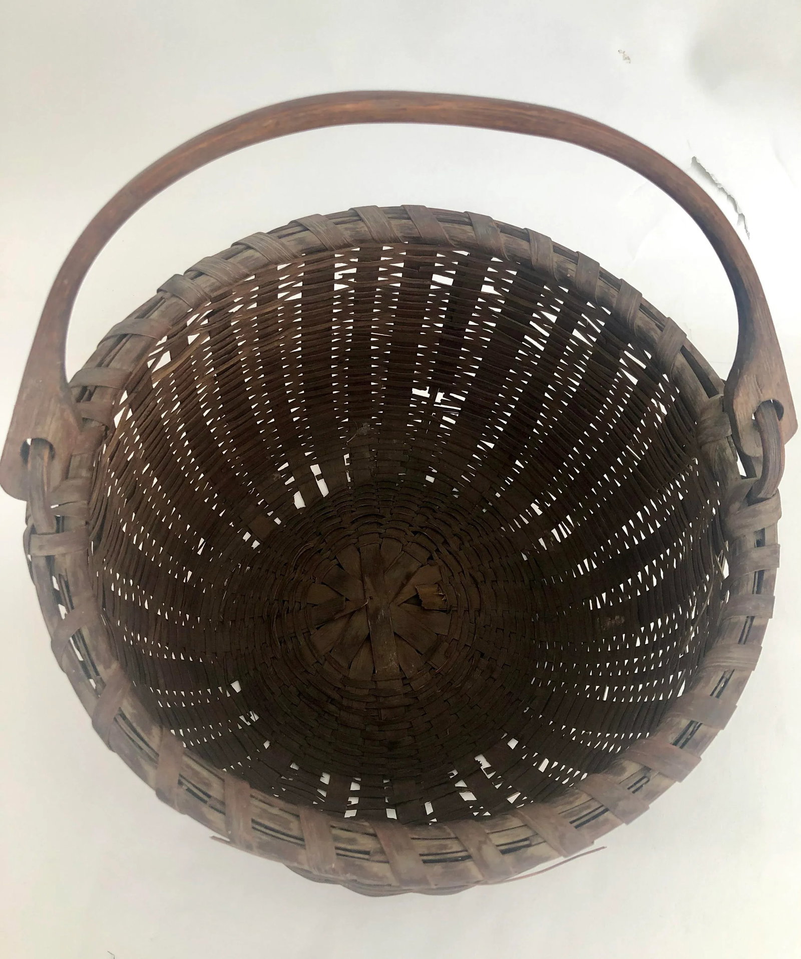 Antique New England Swing Handle Basket - 6