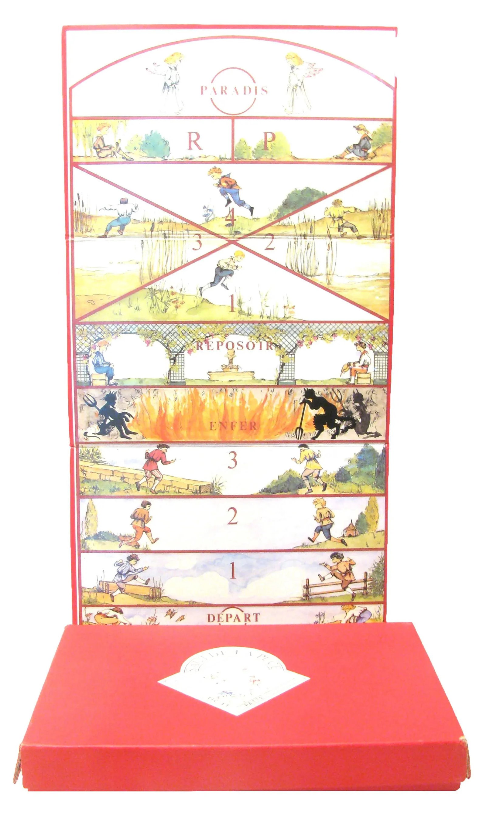 Vintage French Game Board & Box - 2
