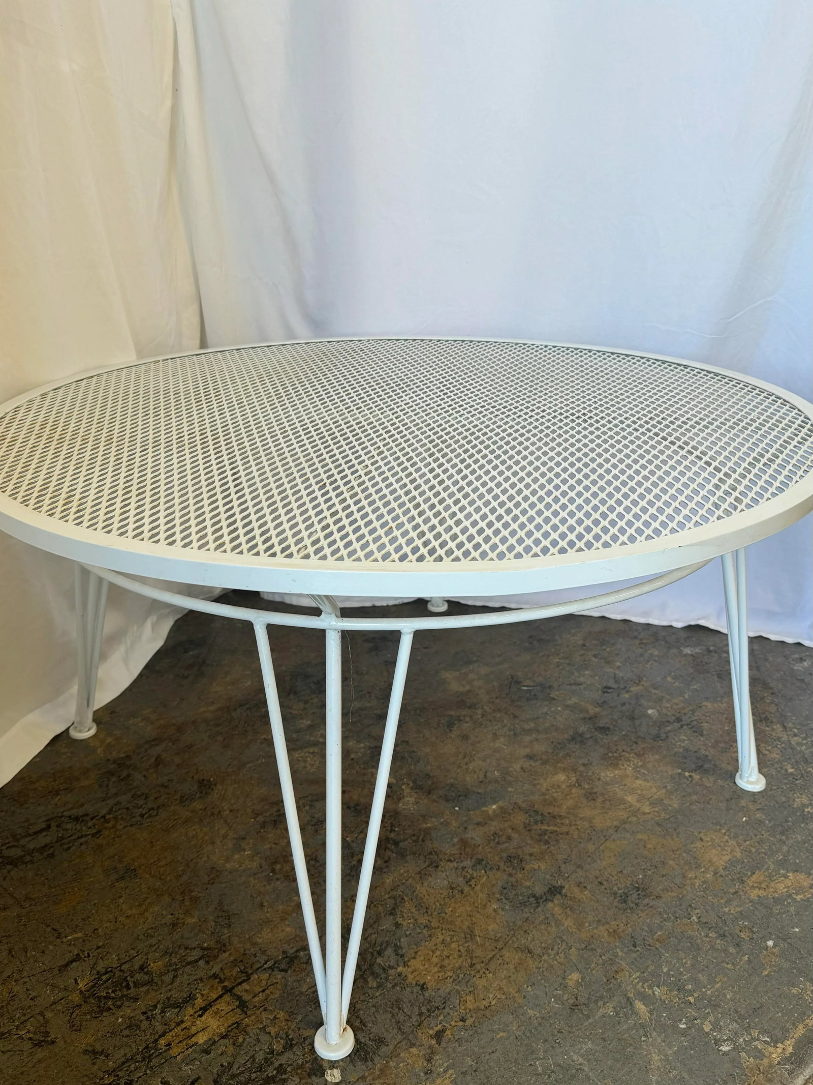 1950s Salterini Round Metal Patio Coffee Table, Attributed - 6