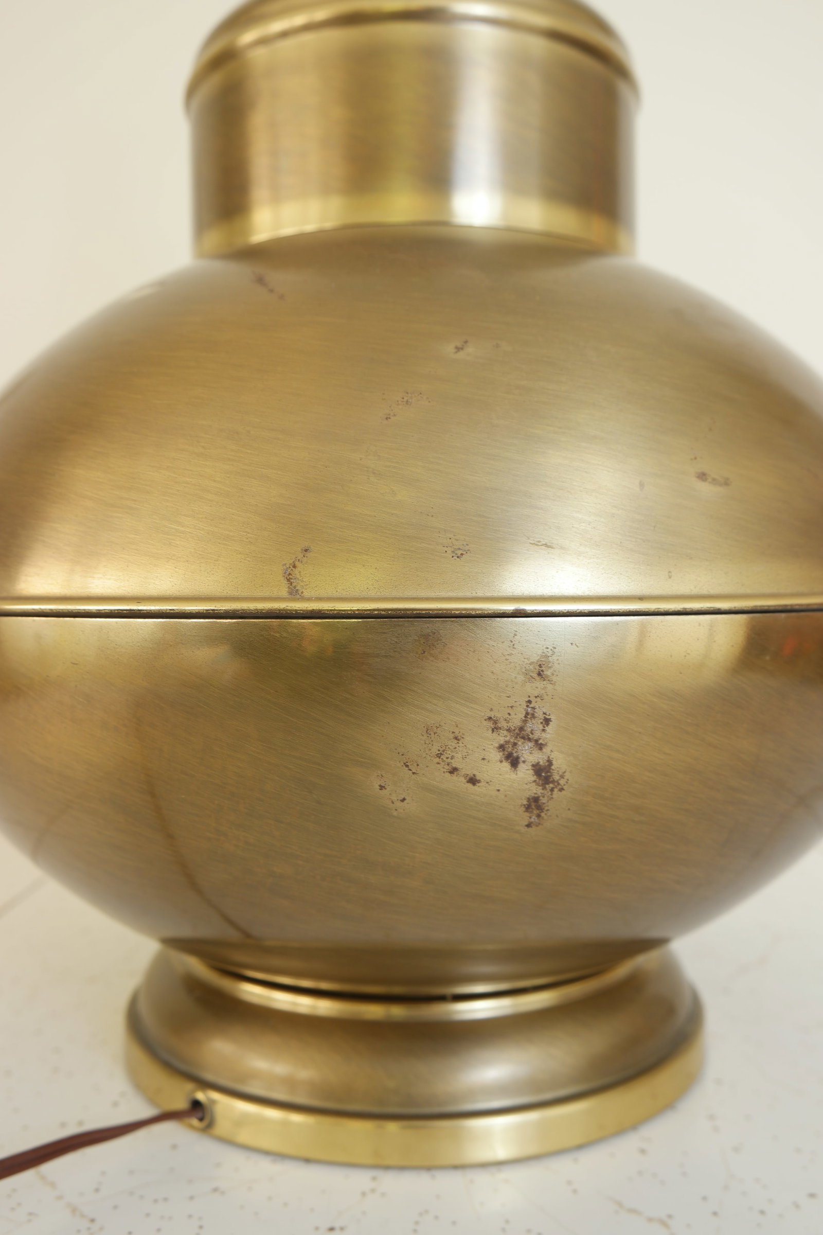 1950s Vintage Art Deco Brass Table Lamp - 7