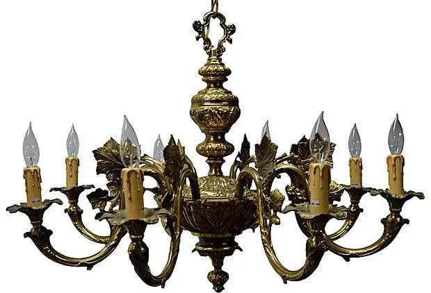 Brass Grapevine Chandelier - 3