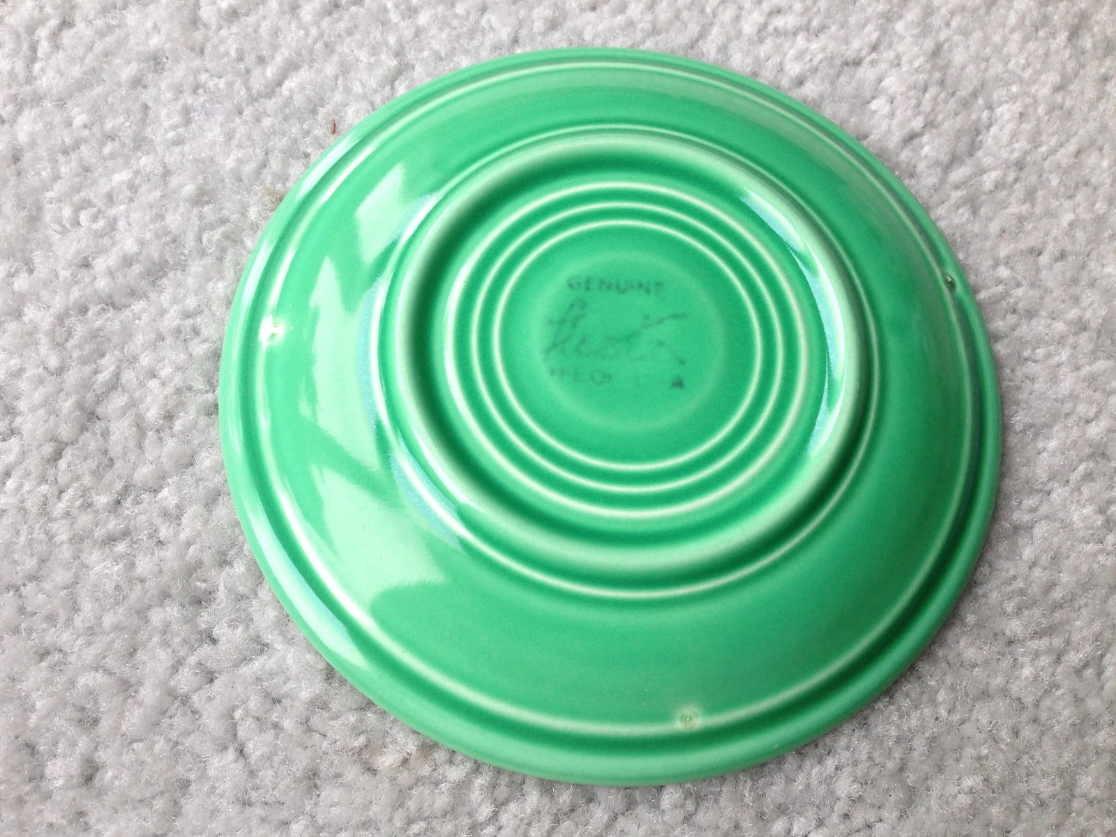 Vintage Original Green Fiesta Saucer - 7