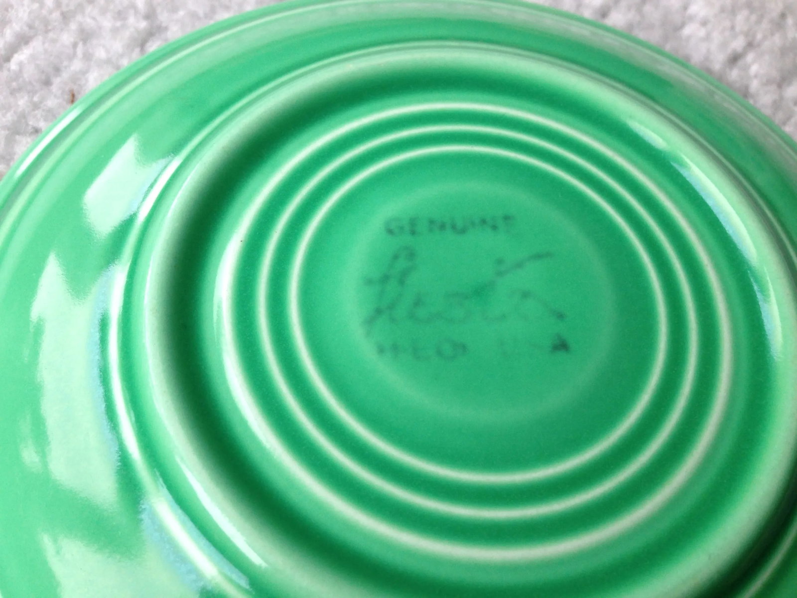 Vintage Original Green Fiesta Saucer - 8