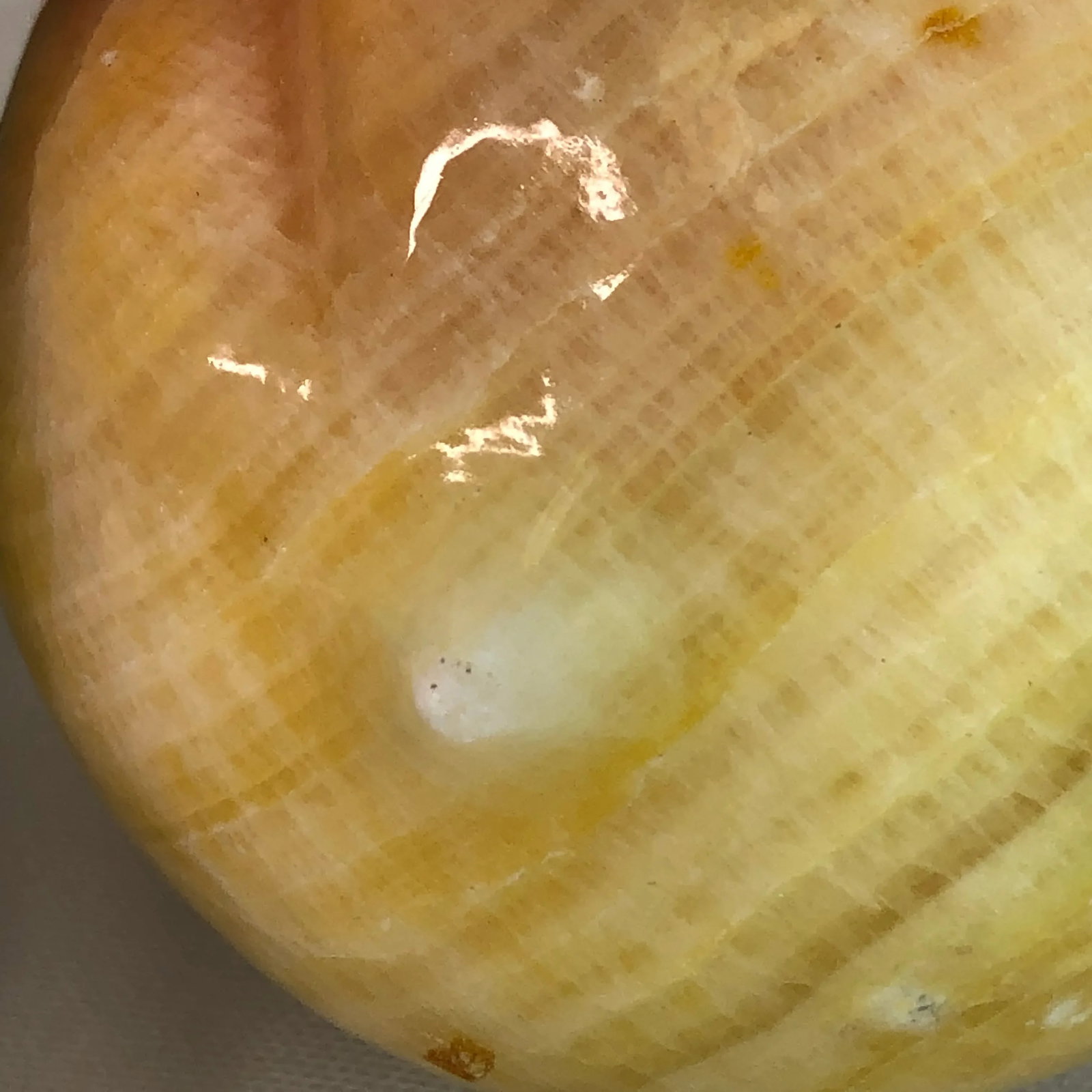 Vintage Variegated Alabaster Apple and Peach - Set of 2 - 6