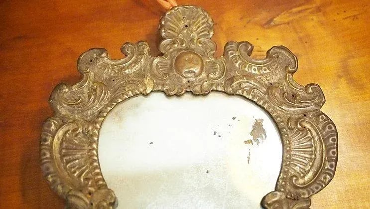 Mid 19th Century Petite Repousse Rococo Mirrors - a Pair - 2