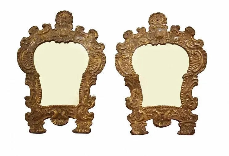 Mid 19th Century Petite Repousse Rococo Mirrors - a Pair - 7