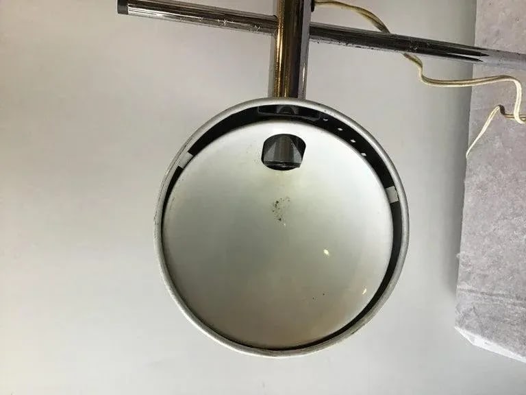 1970s Robert Sonneman Chrome and Painted Metal Table Lamp - 10