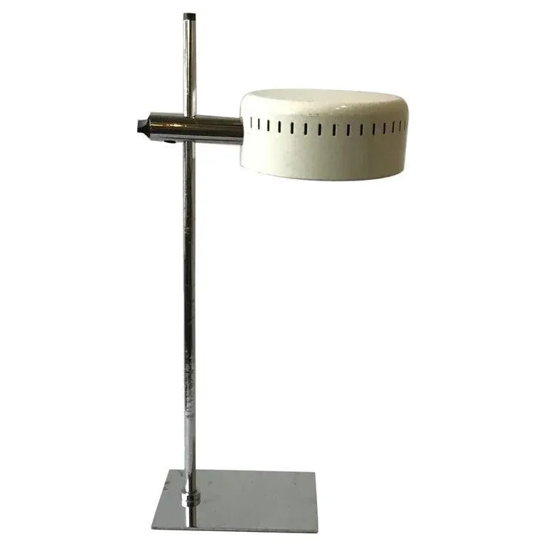 1970s Robert Sonneman Chrome and Painted Metal Table Lamp - 12