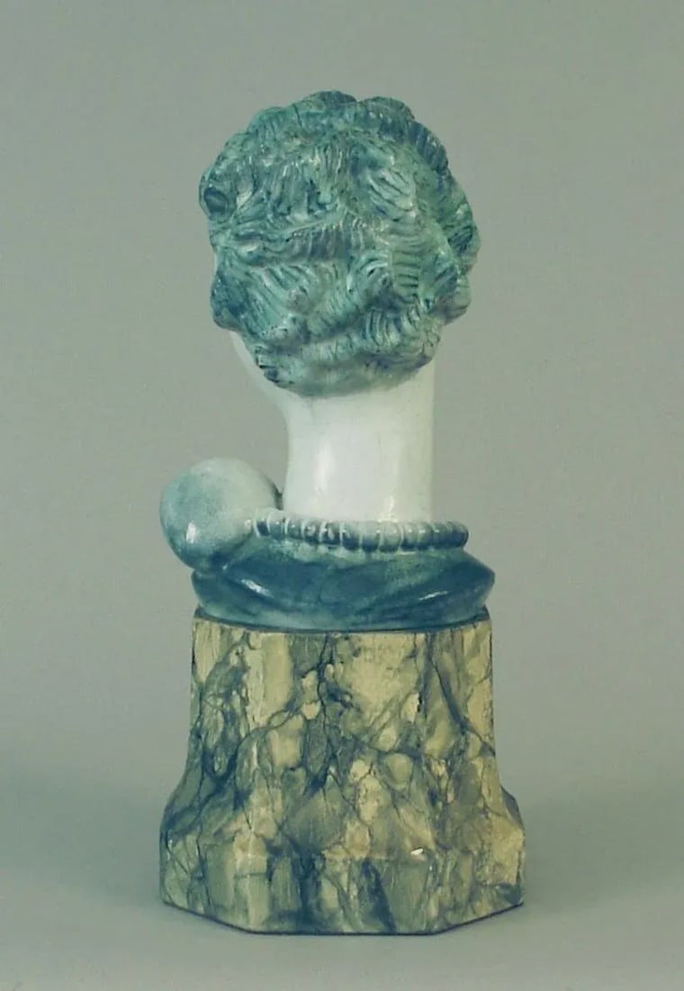 Art Deco Danish Porcelain Bust of a Woman - 4