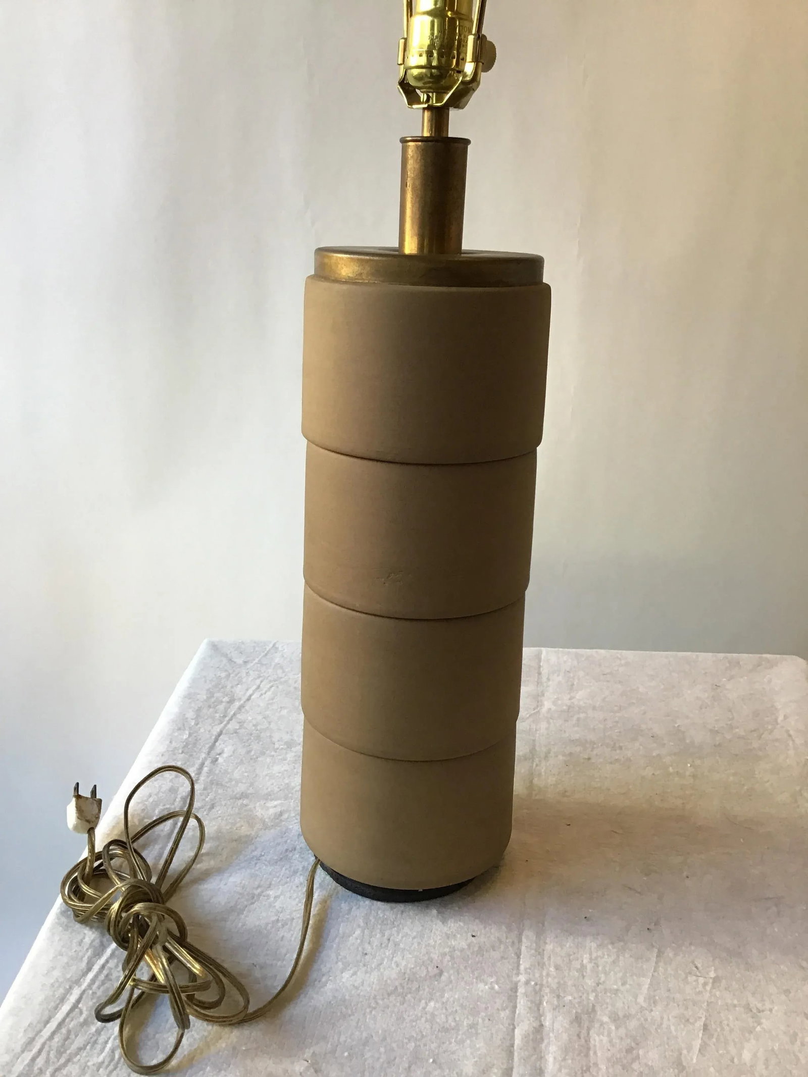 1950s Cylindrical Ceramic Lamp - 2