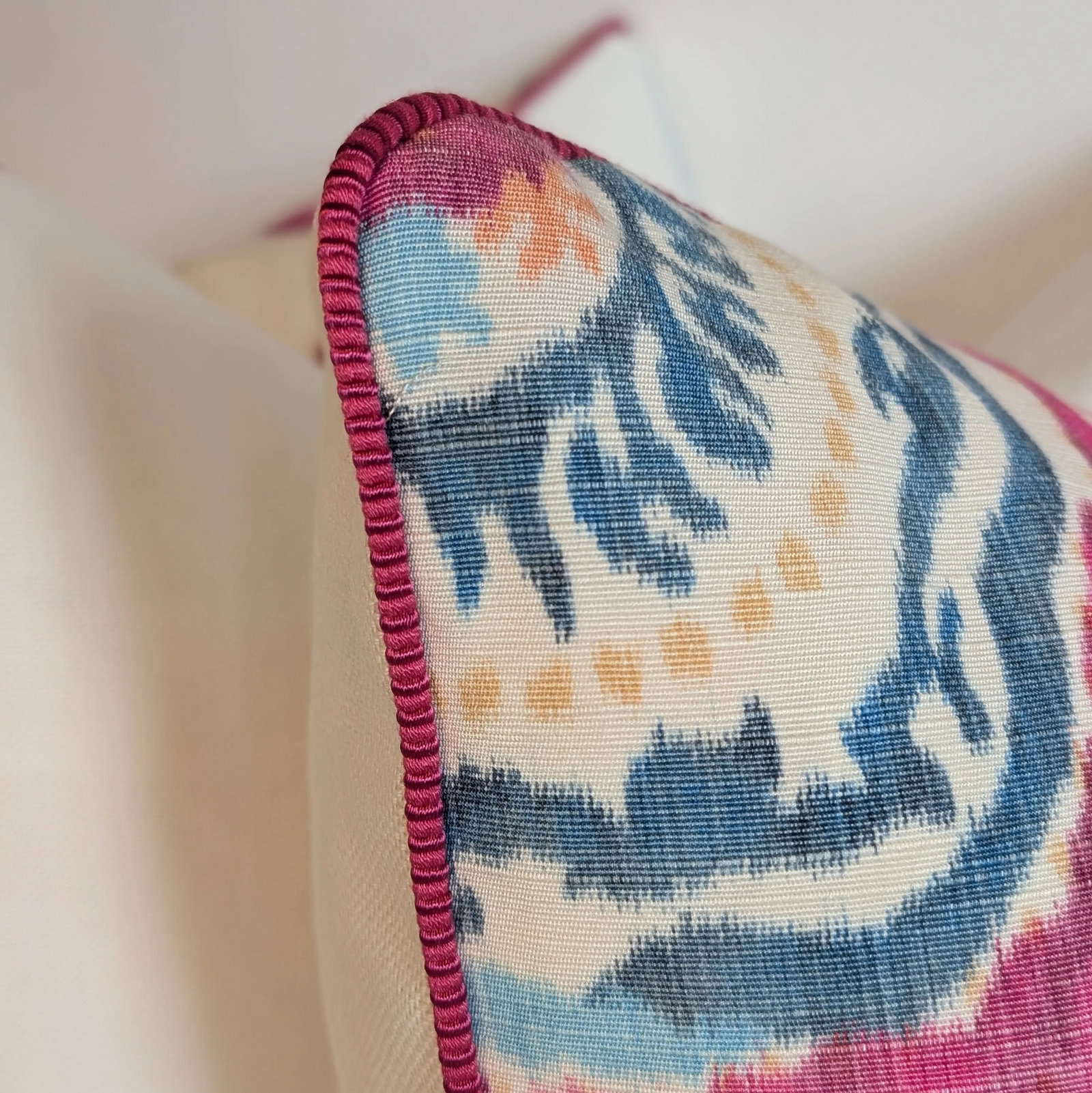 Brunschwig & Fils Kaitag Pink Warp Print Pillows - Set of 2 - 2