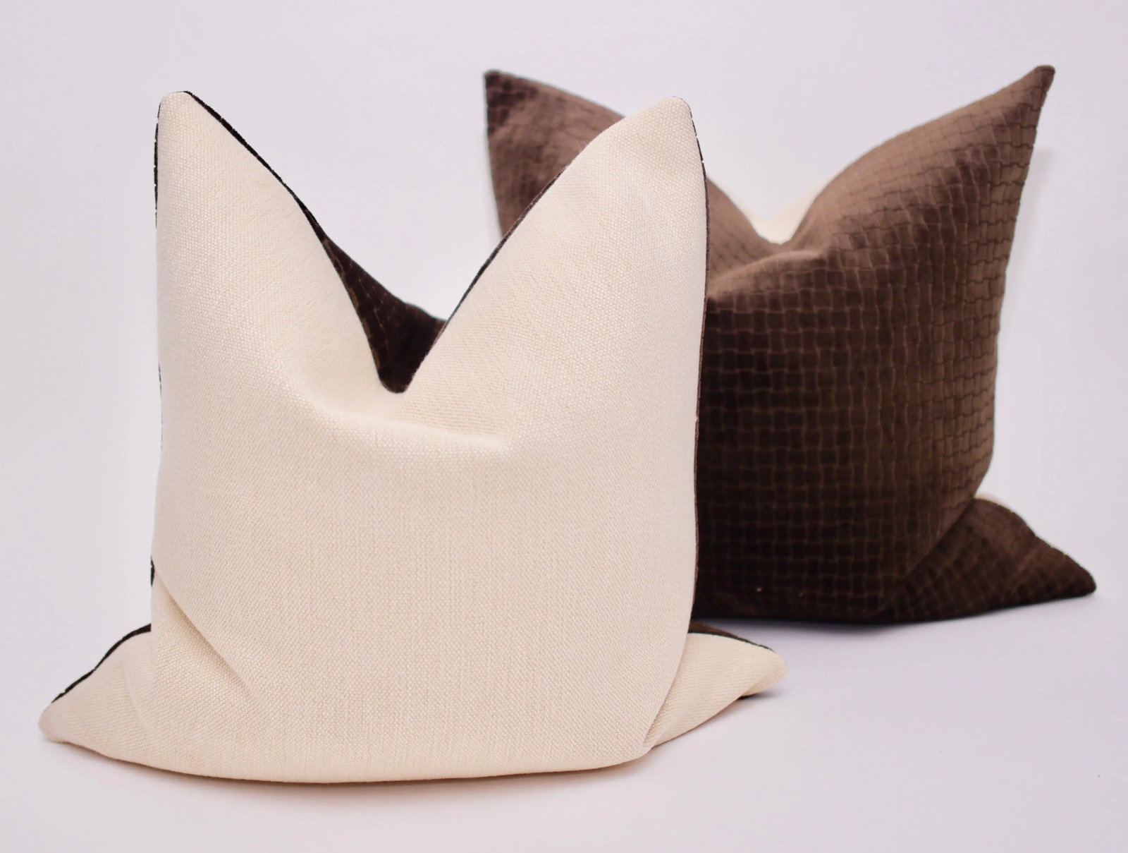 Roger Arlington 18" Square Velvet Pillows - a Pair - 2