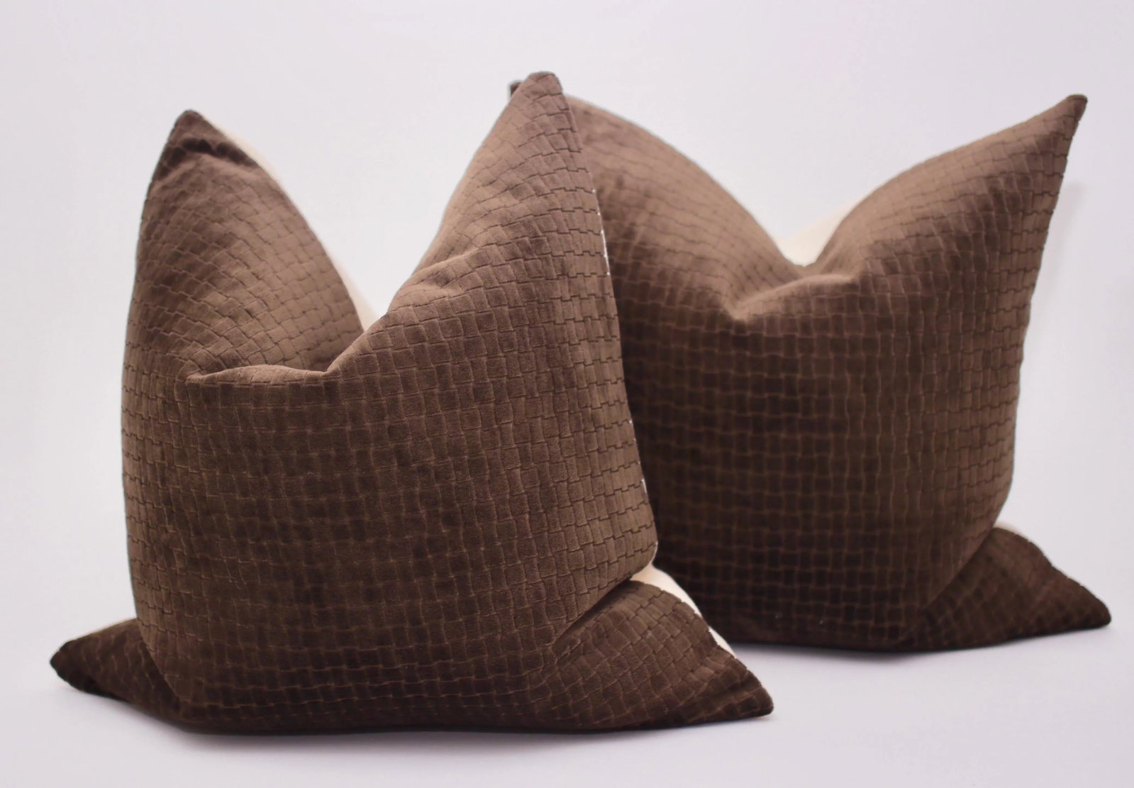 Roger Arlington 18" Square Velvet Pillows - a Pair - 7