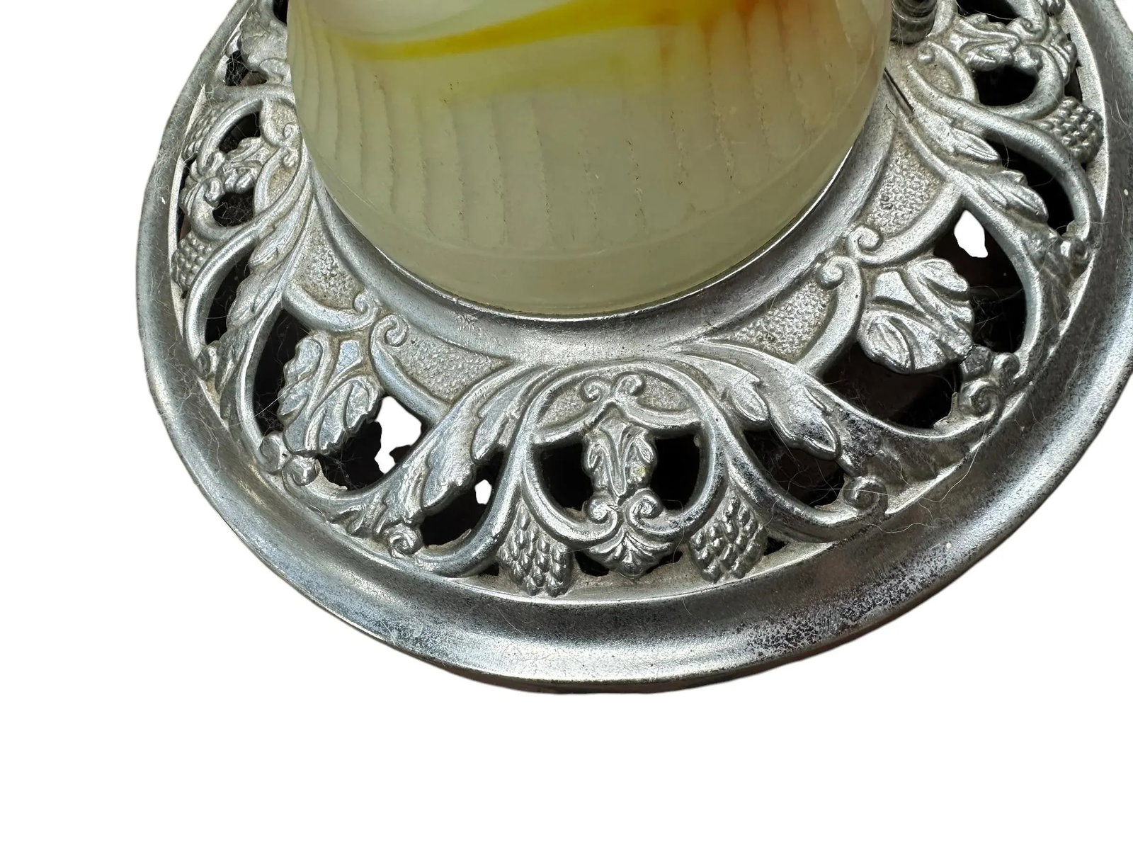 1930s French Mid-Century Modern Asian Torchiere Chrome With Marble and Metal Base - 10